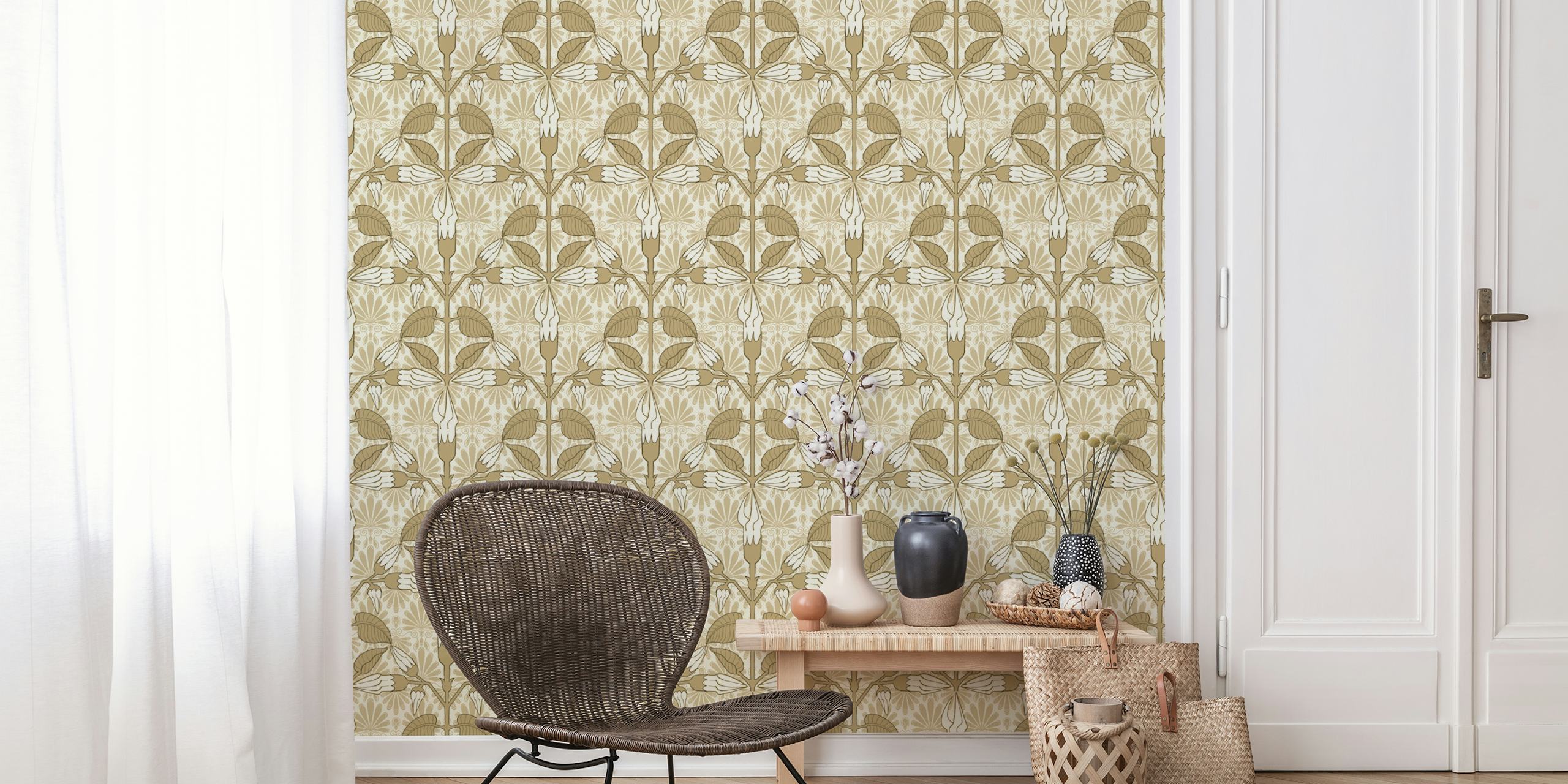 Mantevilla flower wallpaper pattern in a room
