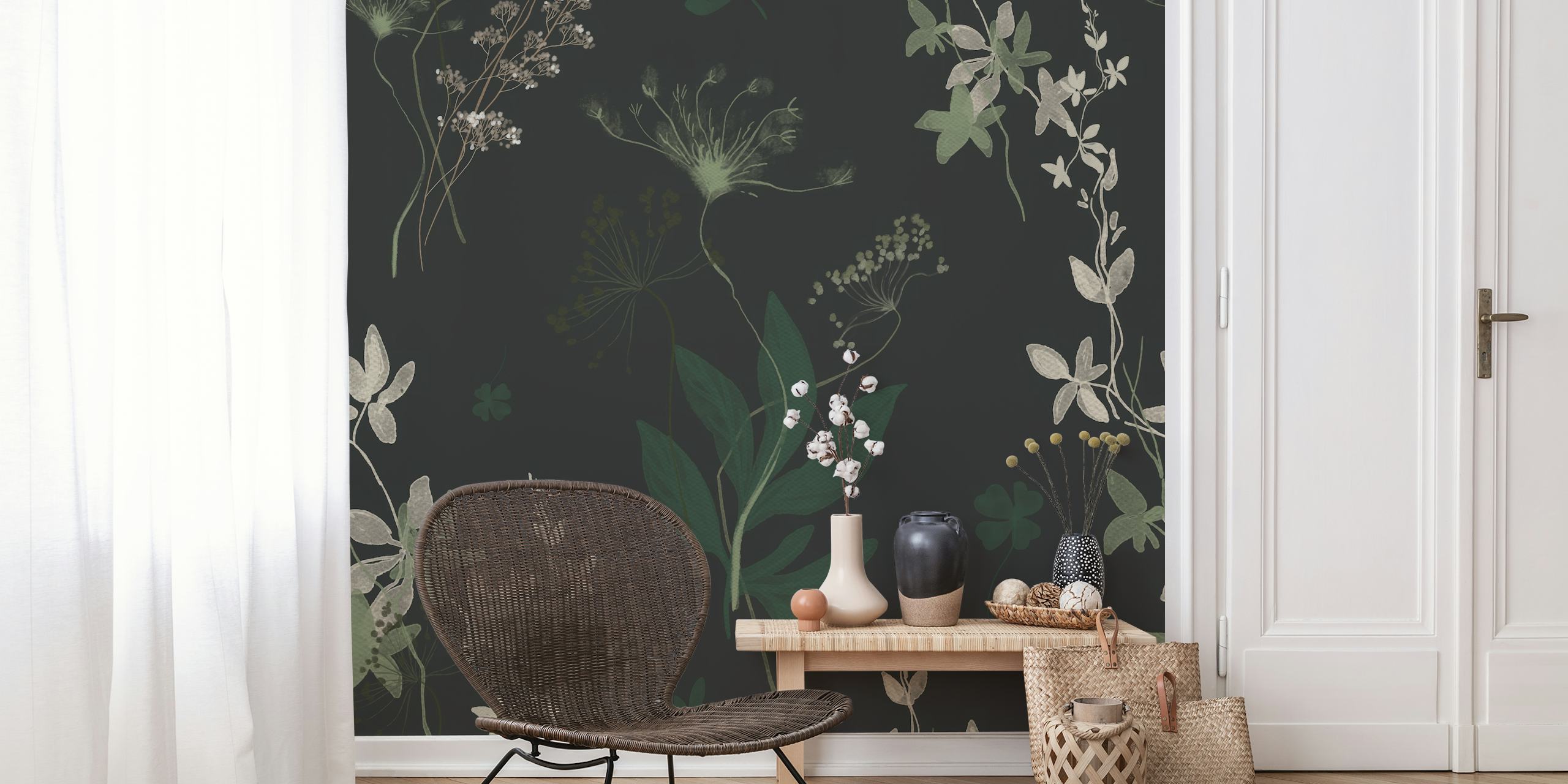 Whispers of Wildflowers wallpaper in a room
