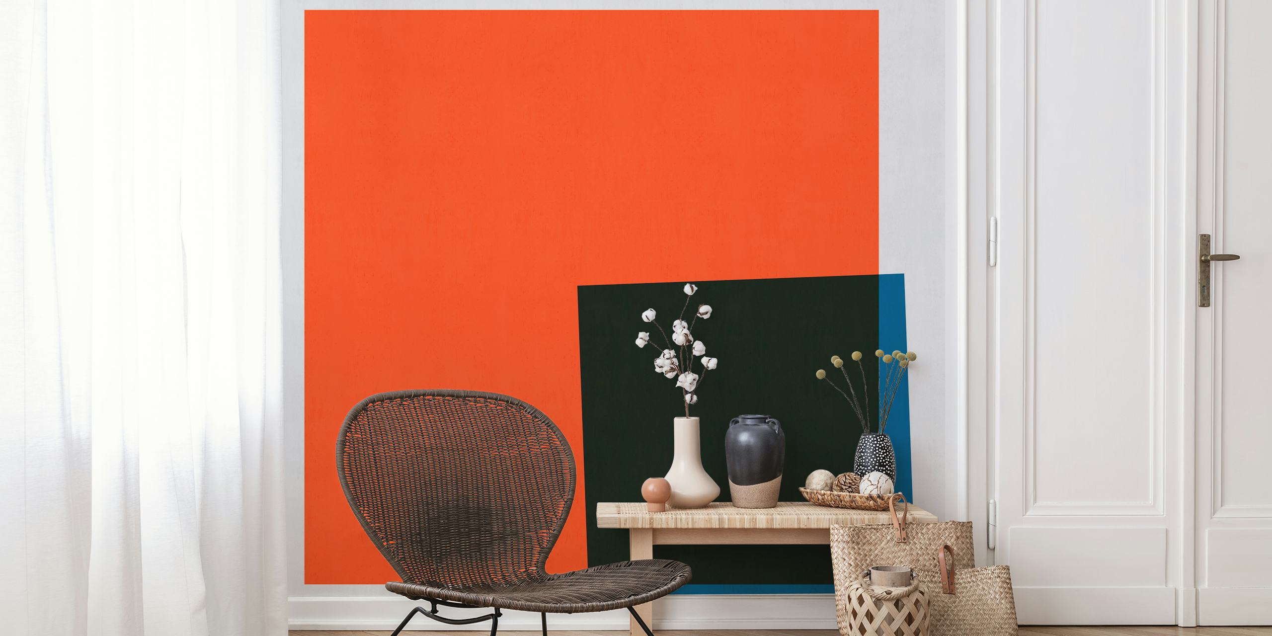 Papel de parede Modern Geometric Trio em um cômodo