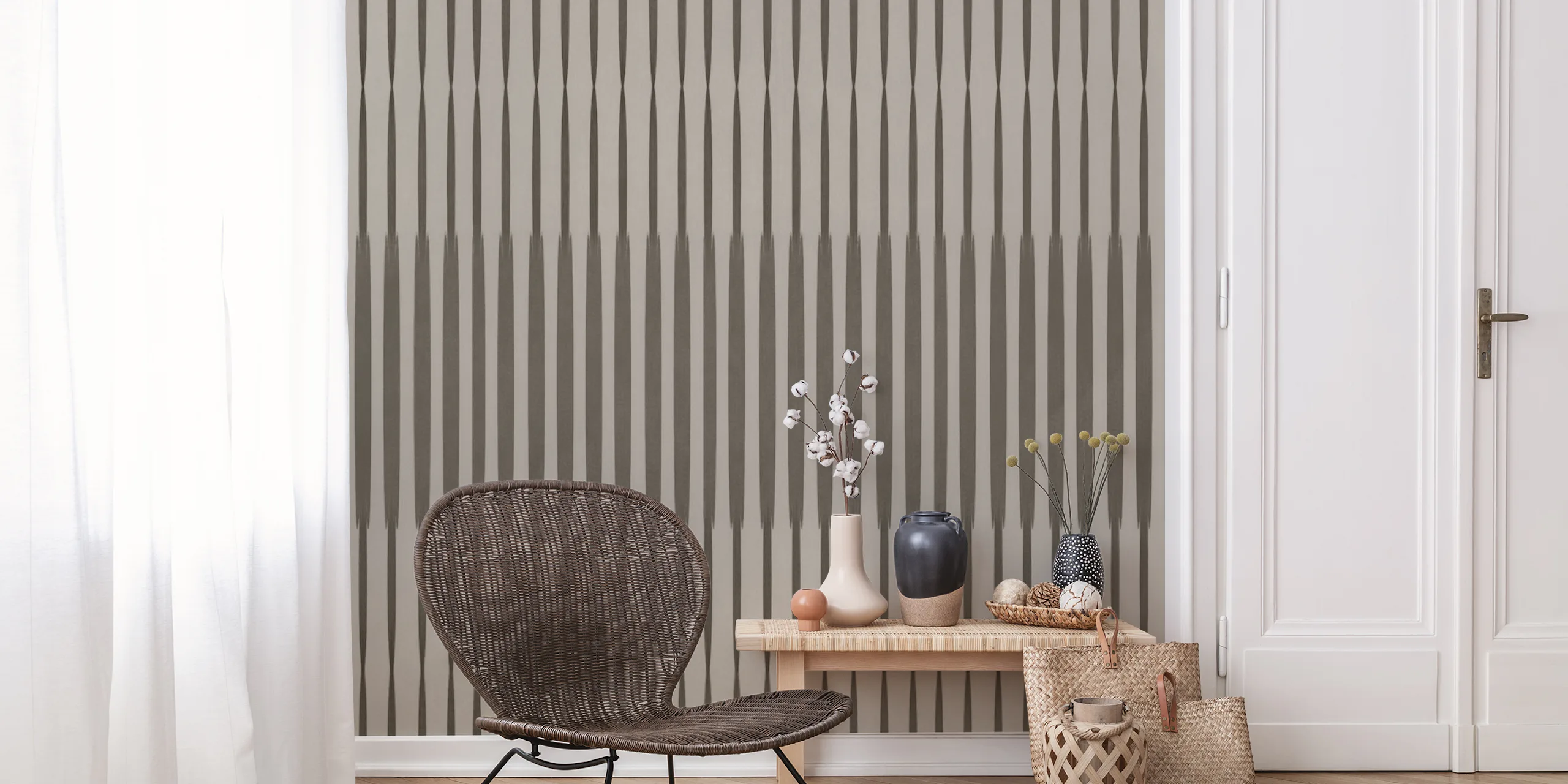 Neutral Japandi Minimalist Wallpaper - Happywall