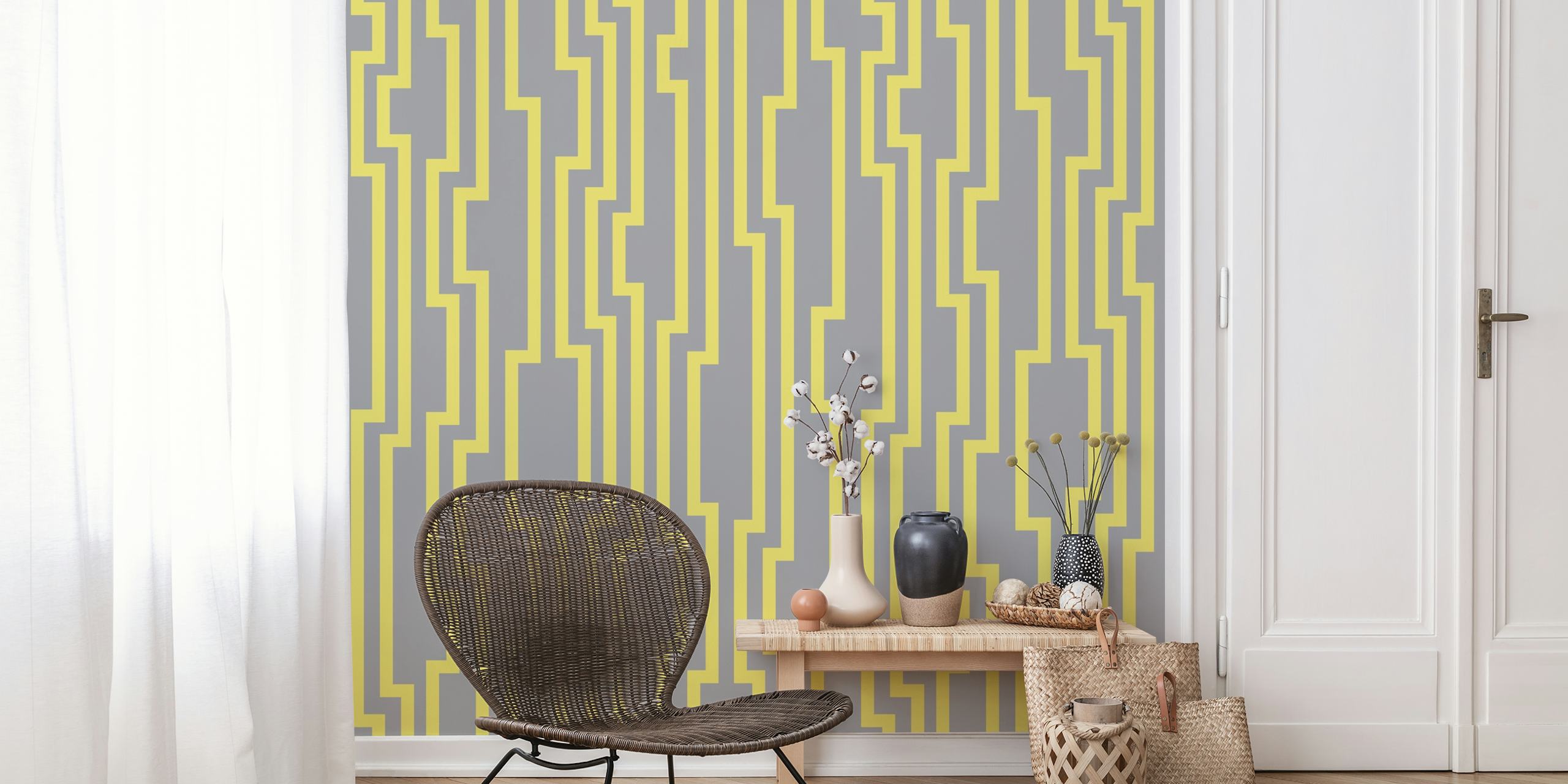 Abstract Lines Decor in un interno moderno
