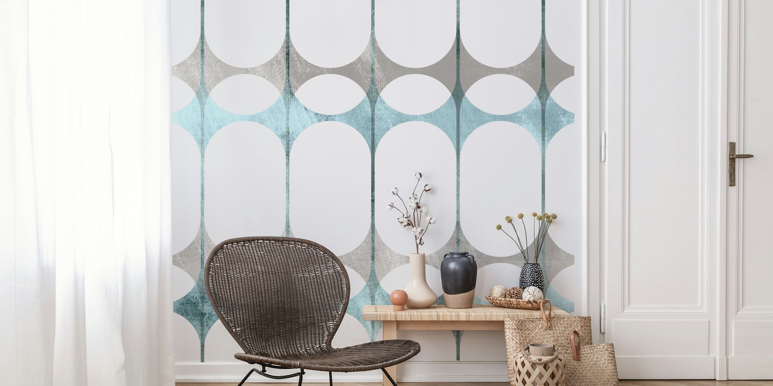 Návrh tapety Nordic Oval Elegance