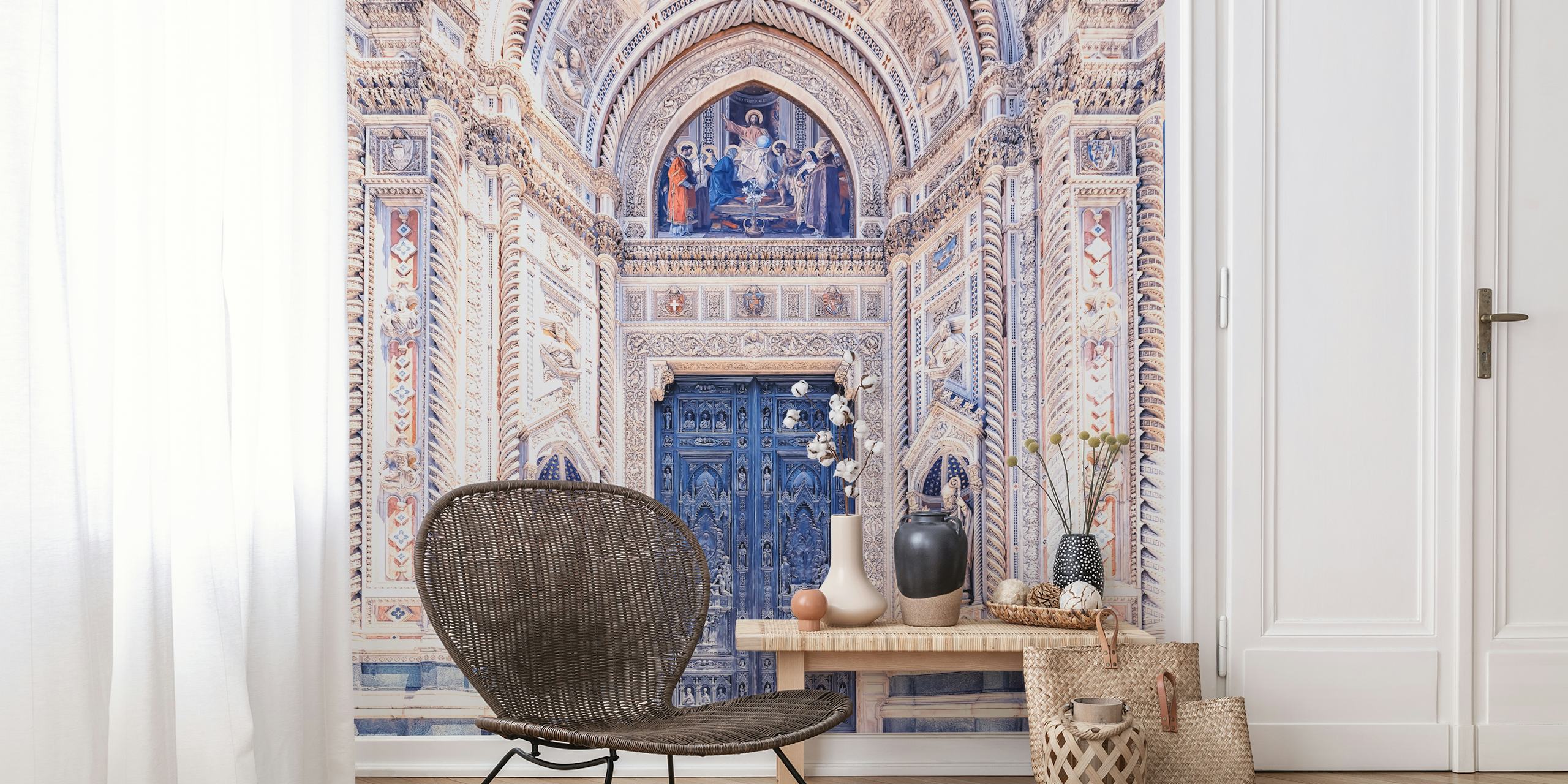 Saint Mary of the Flower wallpaper in a room