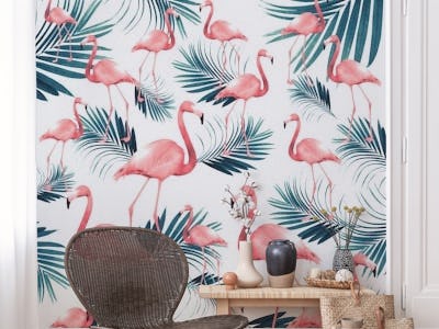 Summer Flamingo Palm Vibes 1