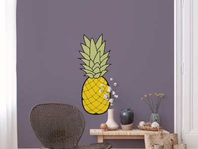 Solid Taupe yellow pineapple