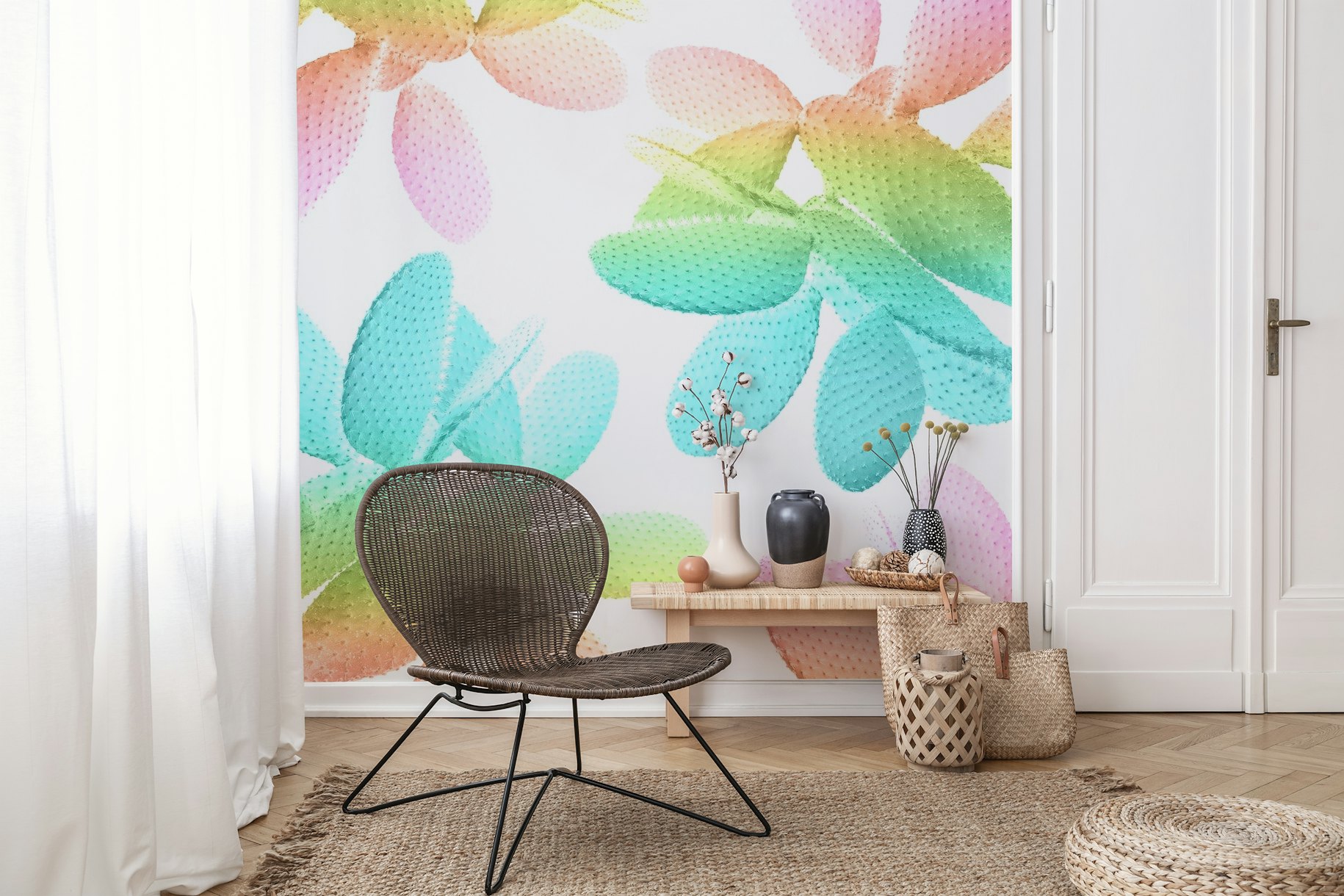 Rainbow Cacti Vibes 1 wallpaper