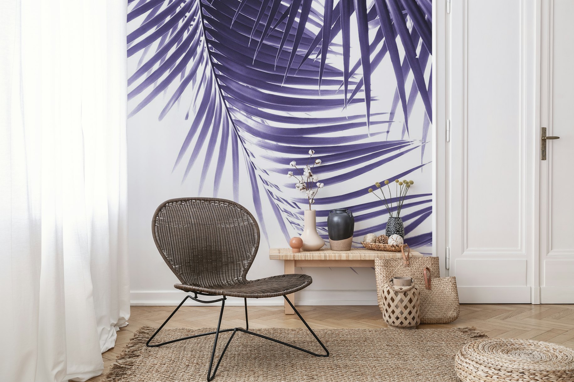 Palm Leaves Ultra Violet 2 wallpaper