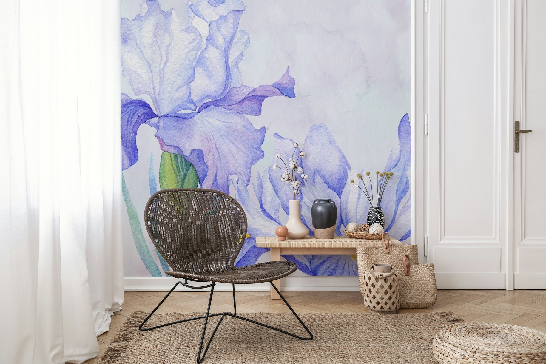 Watercolor Iris wallpaper