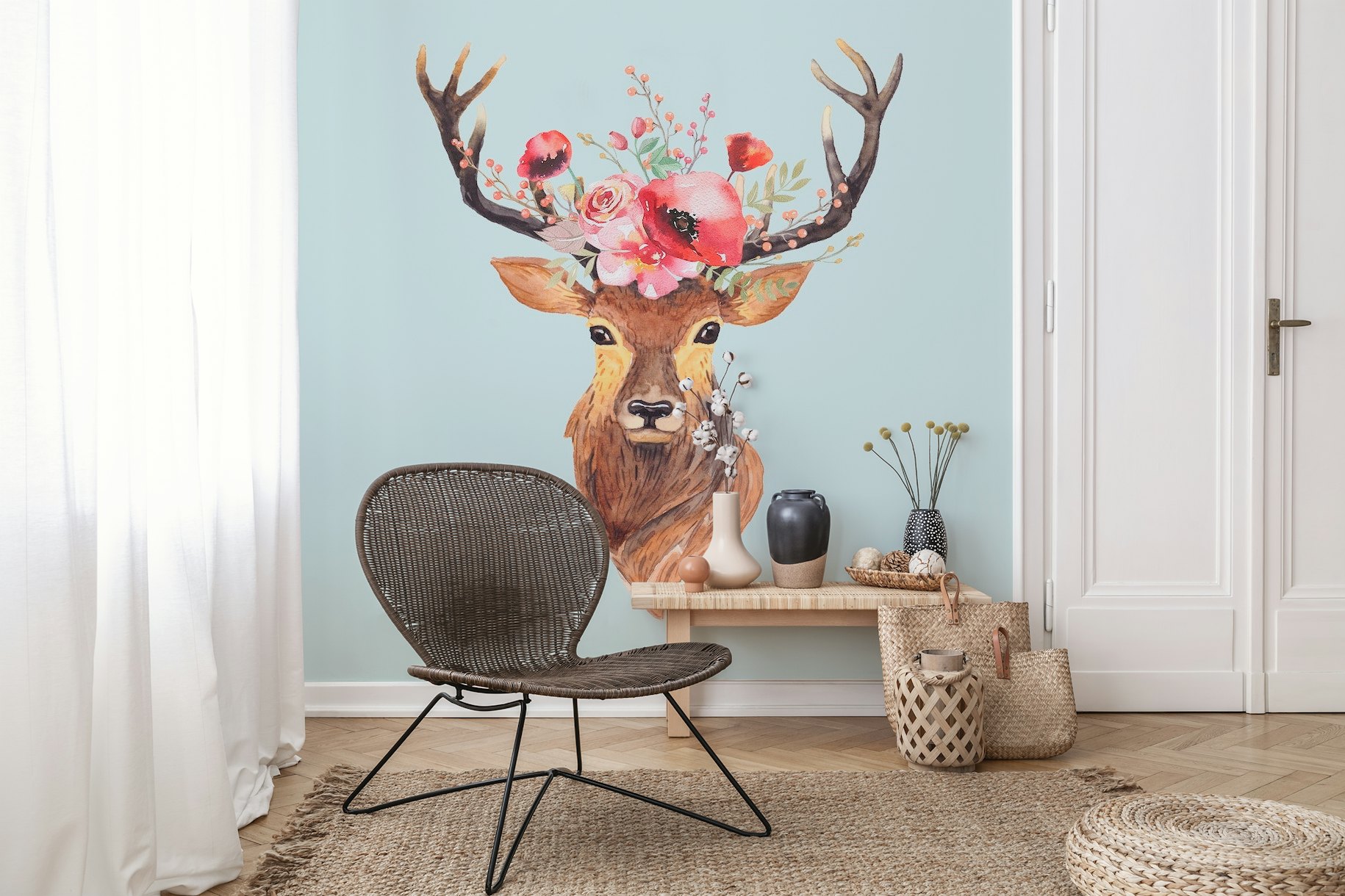 Bohemian Deer wallpaper