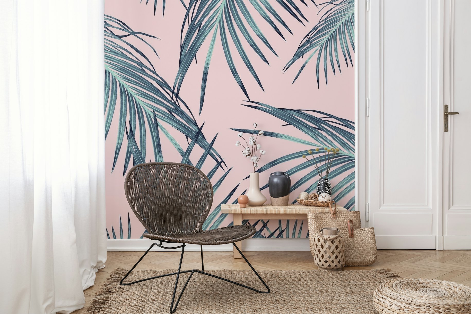 Blush Palm Leaves Dream 1 wallpaper