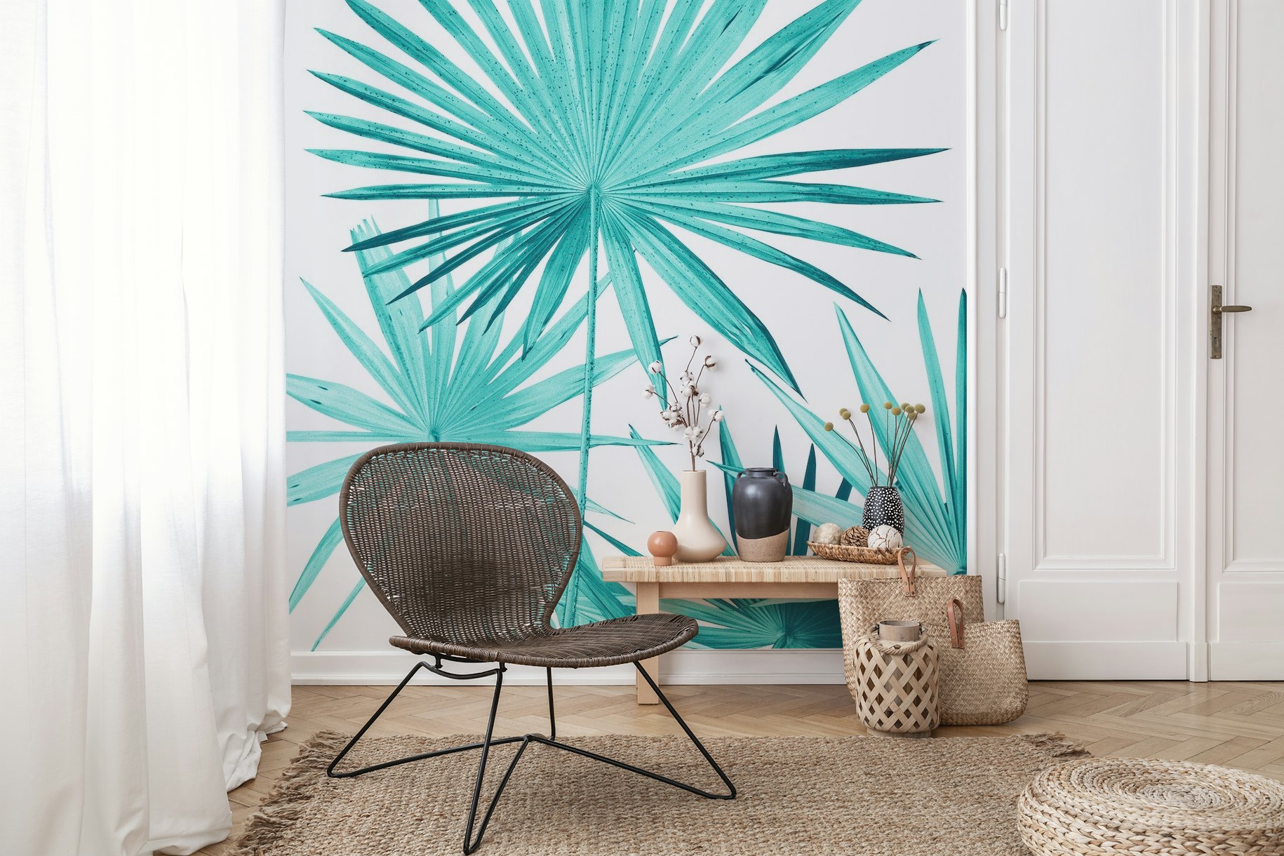 Fan Palm Leaves Jungle 3 wallpaper