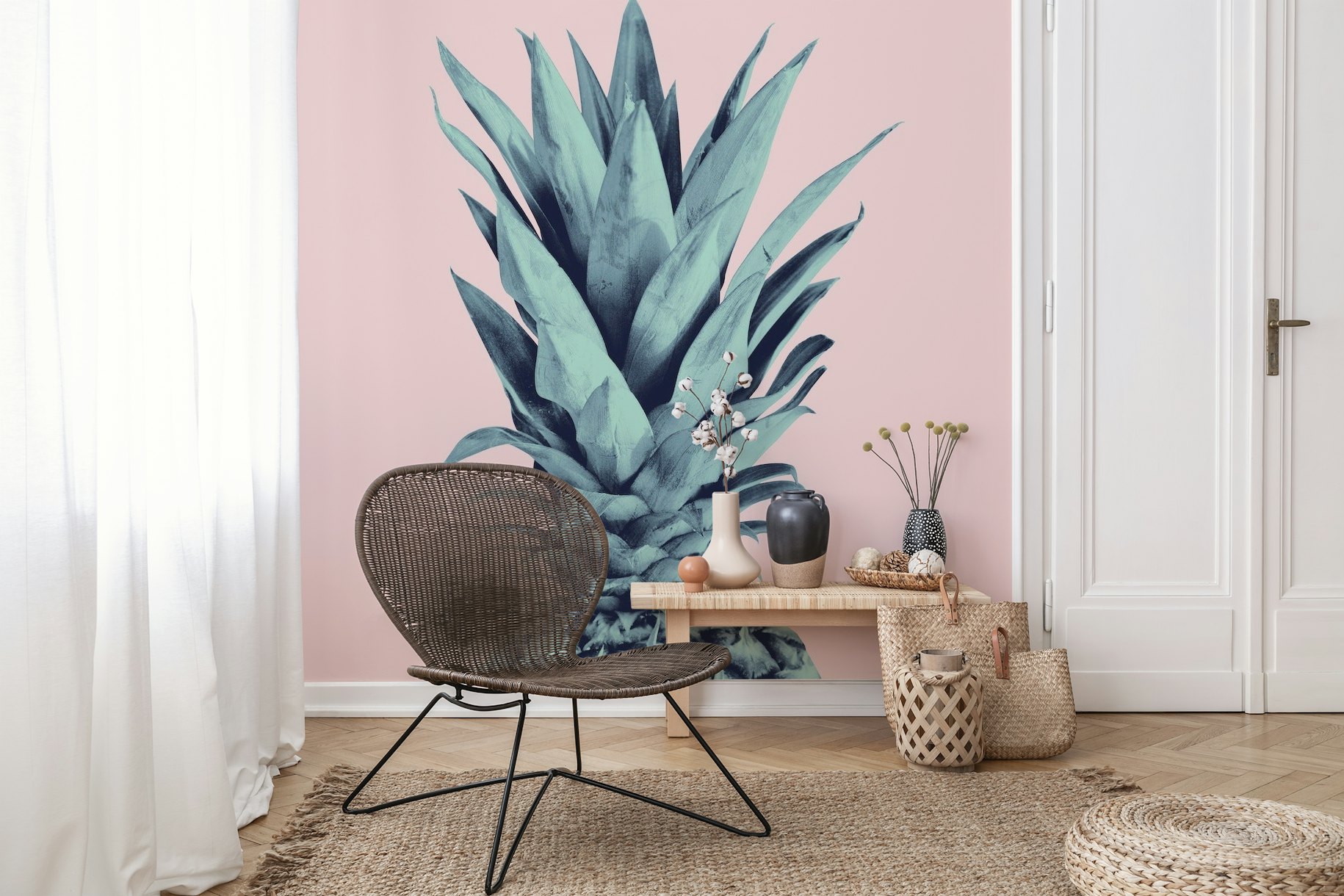 Blush Pineapple Dream 1 wallpaper