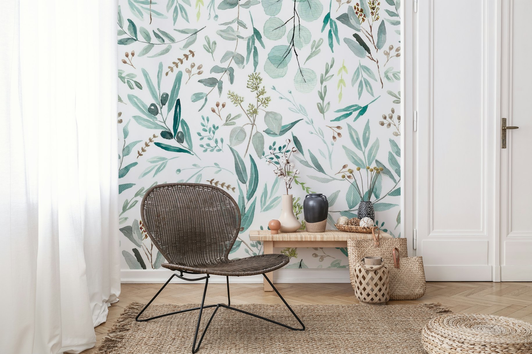 Seamless Eucalyptus Pattern wallpaper