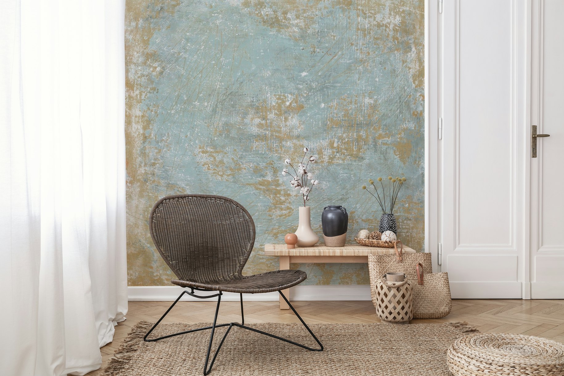 Texture beige bleu wallpaper