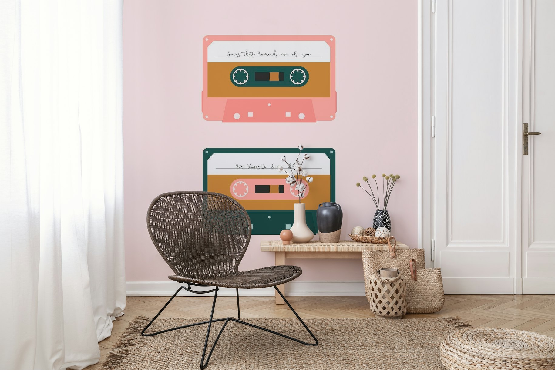 Romantic Cassettes wallpaper