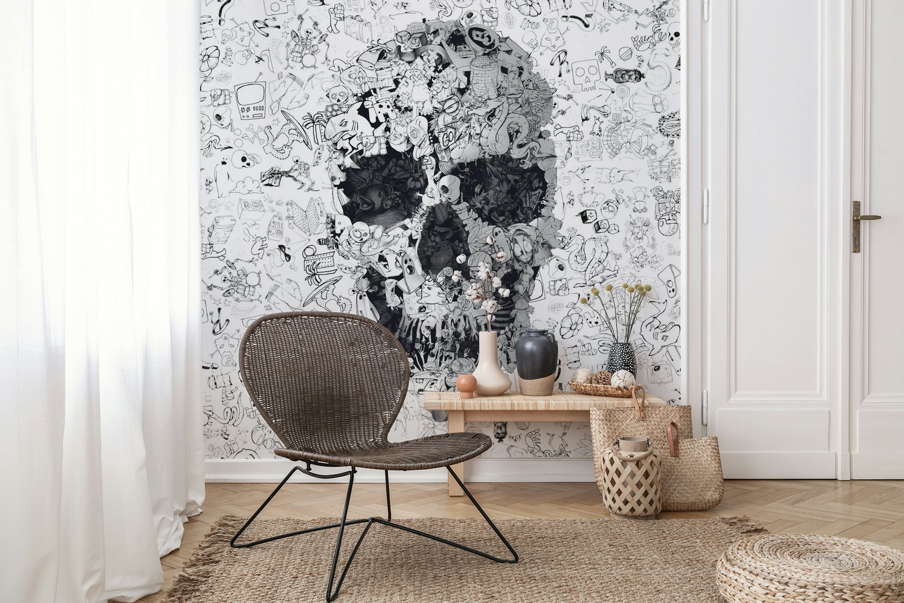 Doodle Skull wallpaper