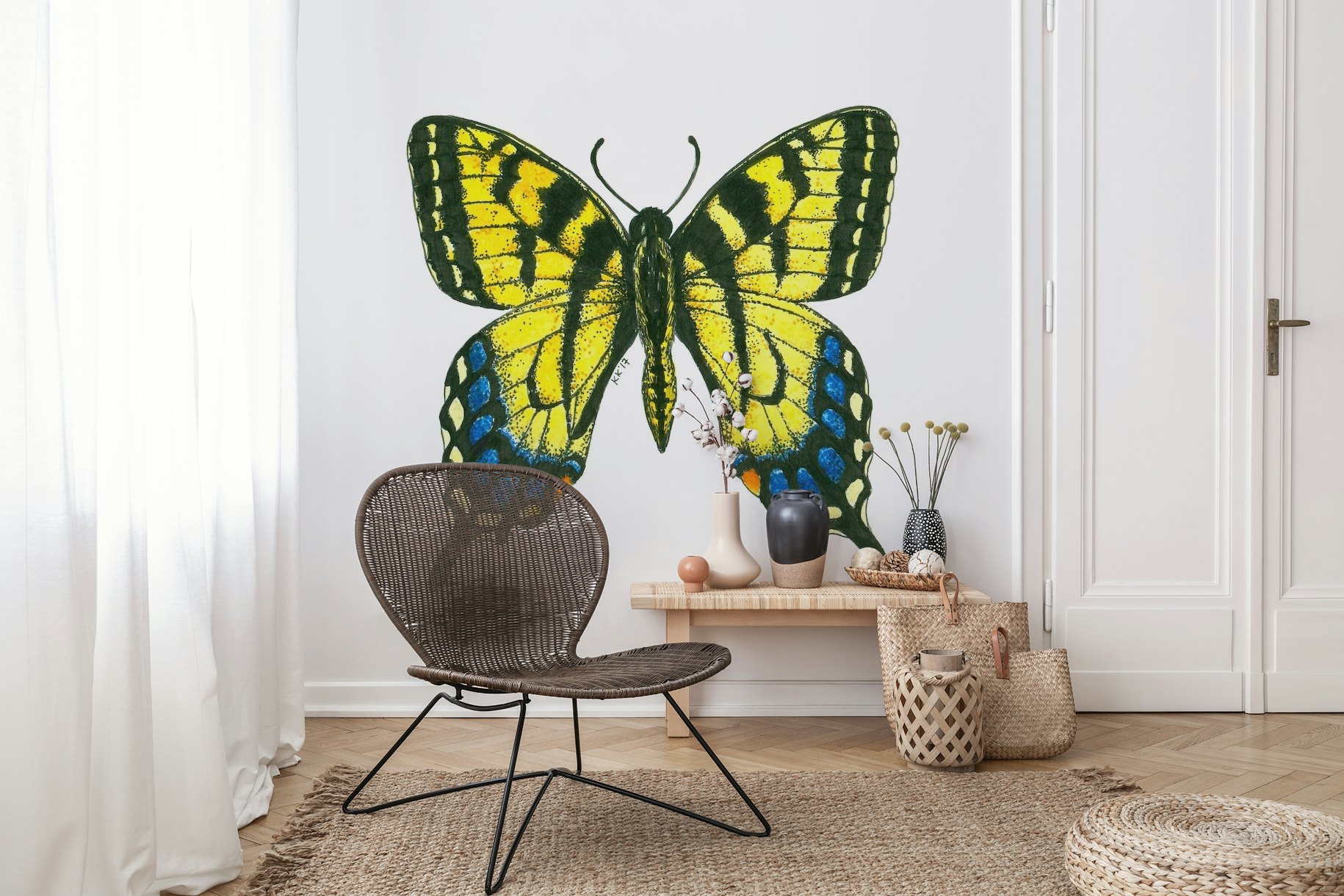 Tiger swallowtail butterfly tapet