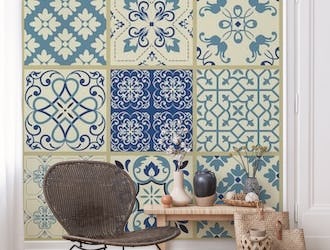 Dark blue Moroccan style tiles