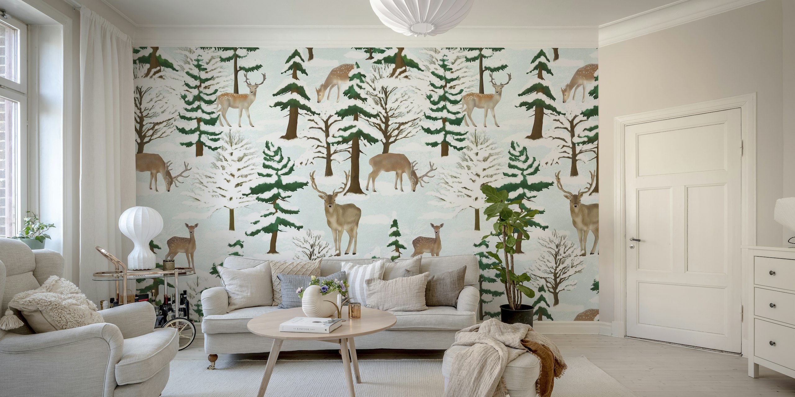 Deer Wallpaper Art papel pintado