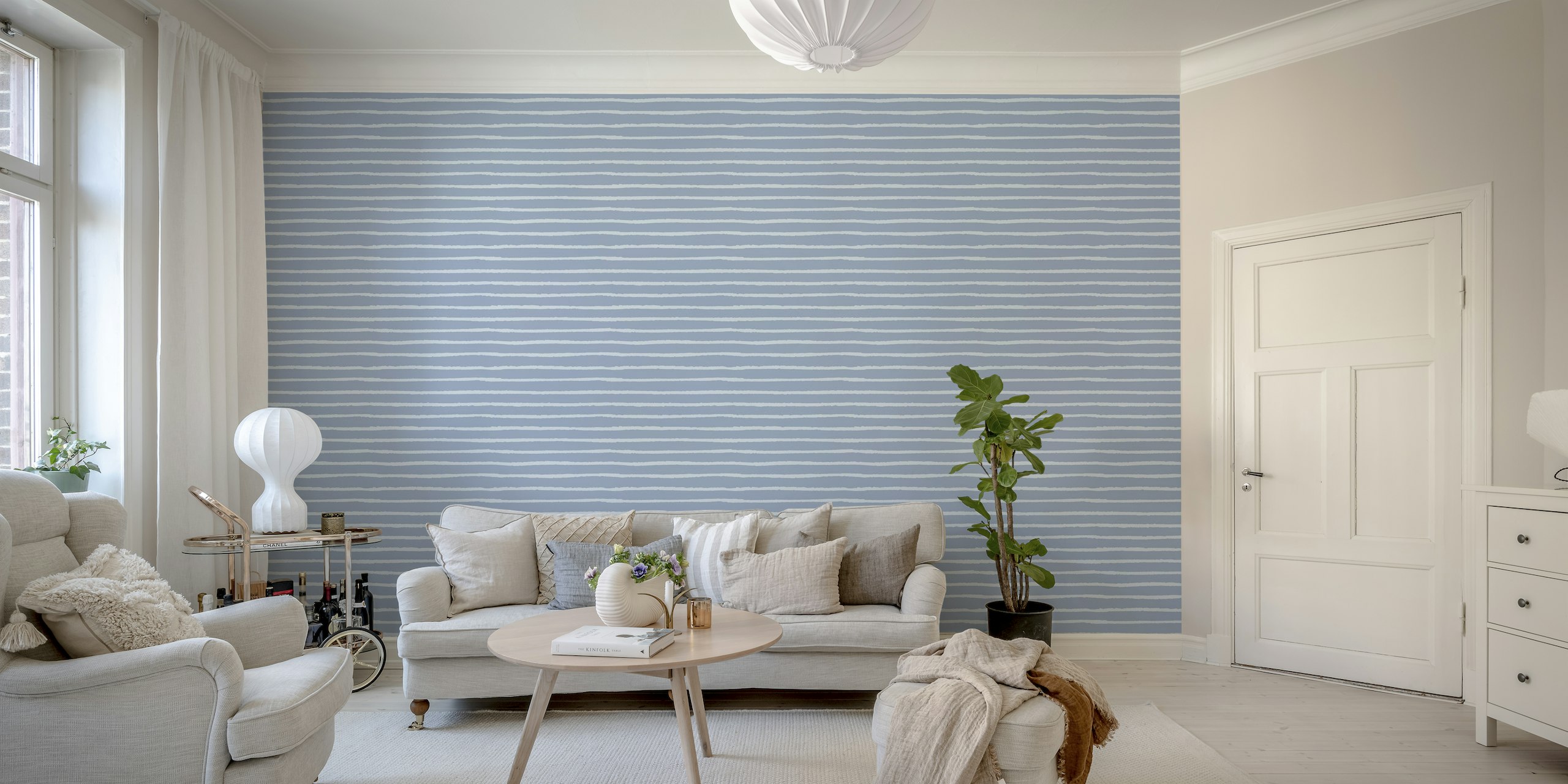 Abstract Stripes_blue on blue papel de parede