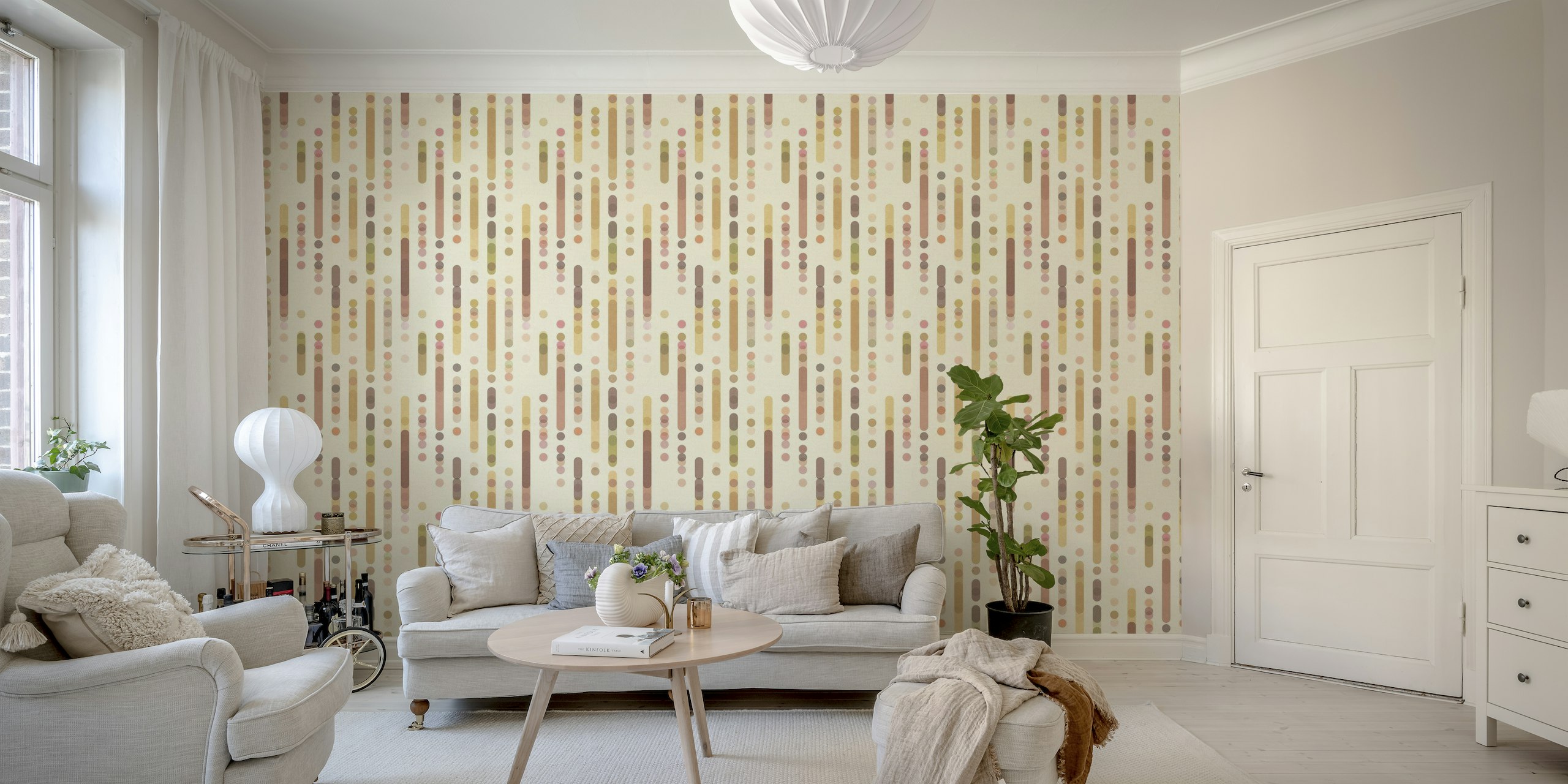Warm Minimalistic geometrics shapes soft wallpaper