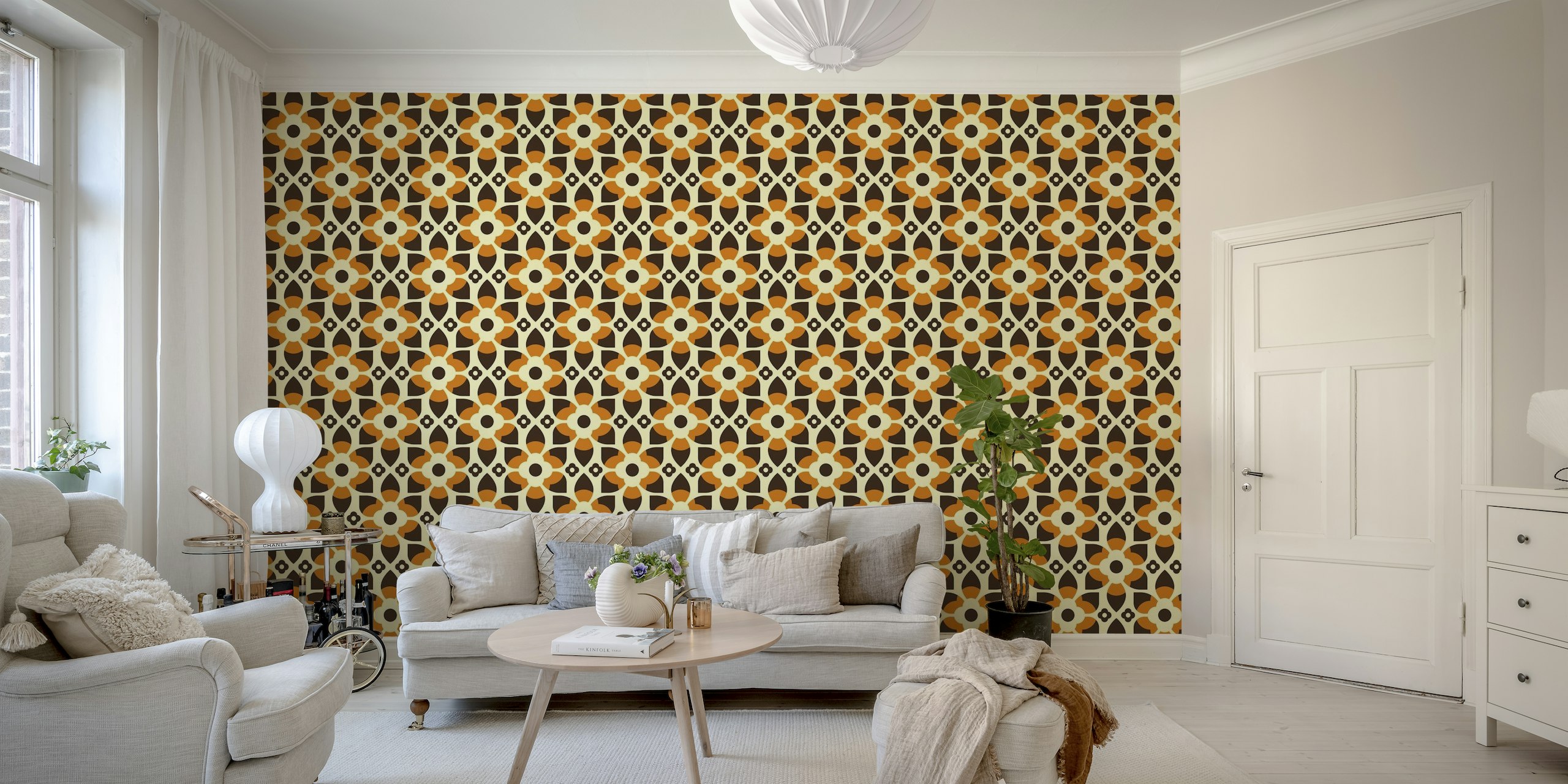 Retro floral pattern / 3024 A papel de parede