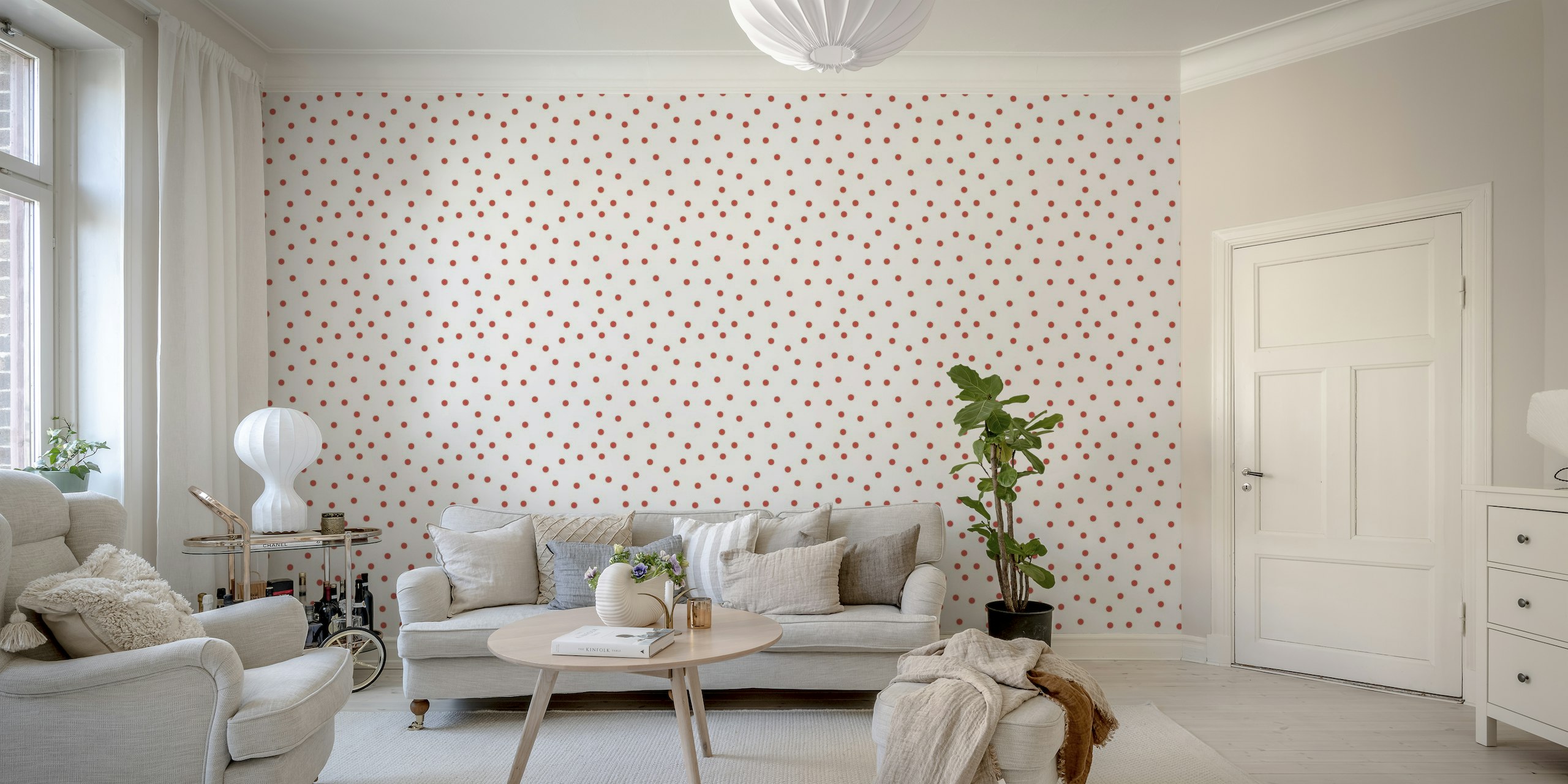 Dots Red Pattern ταπετσαρία