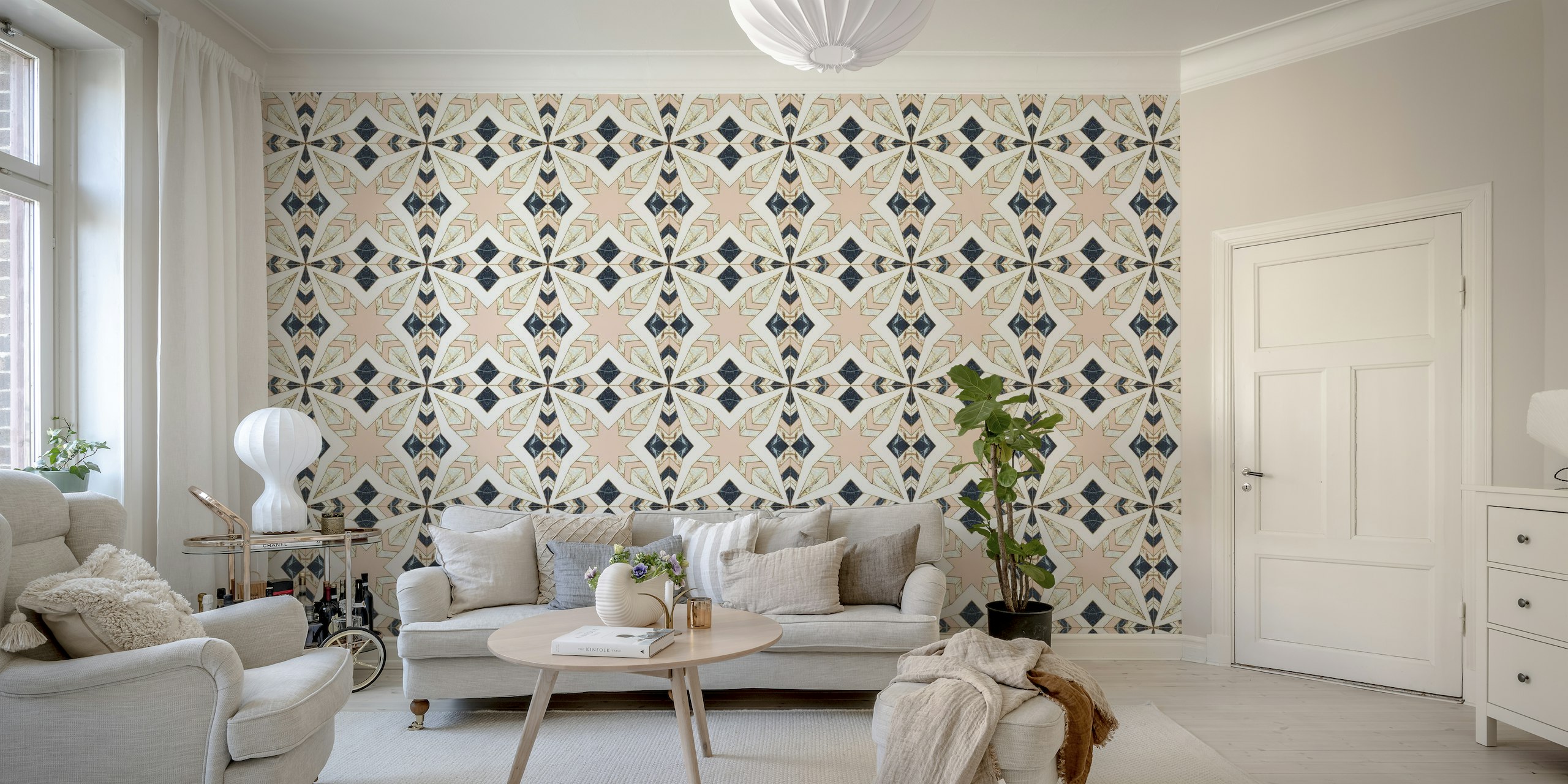 Mosaic_pattern_geometric_marbled_I_W papel de parede