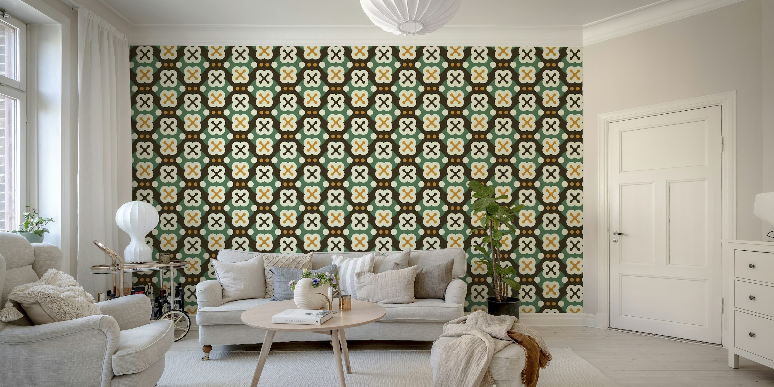 Abstract retro geometric pattern / 3074 A wallpaper