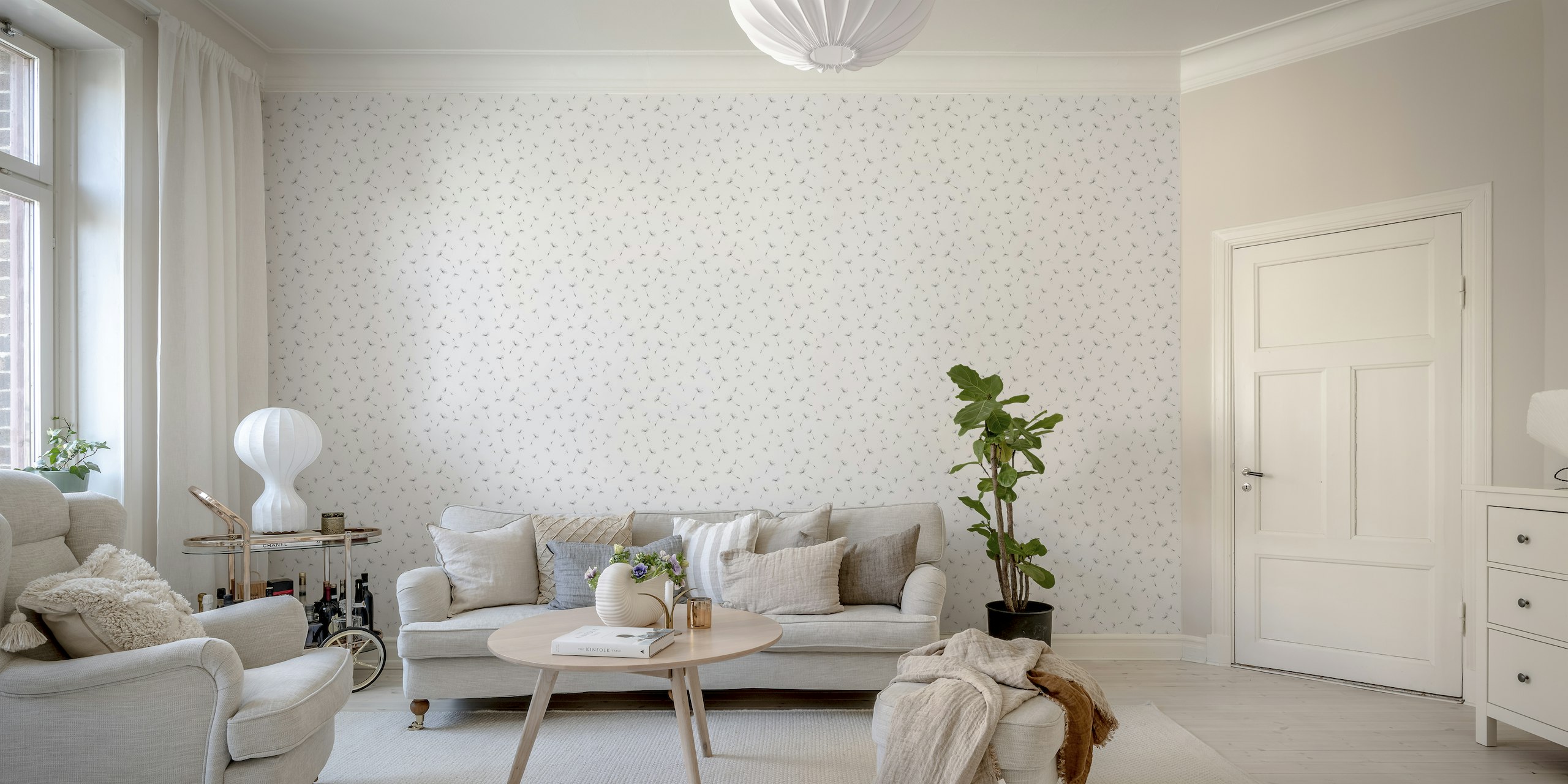 Breezy Meadow Dandelion Wallpaper papel de parede