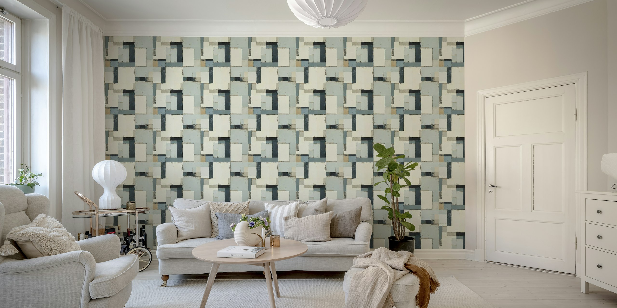 Seamless Geometric Pattern in Oil Paint wallpaper