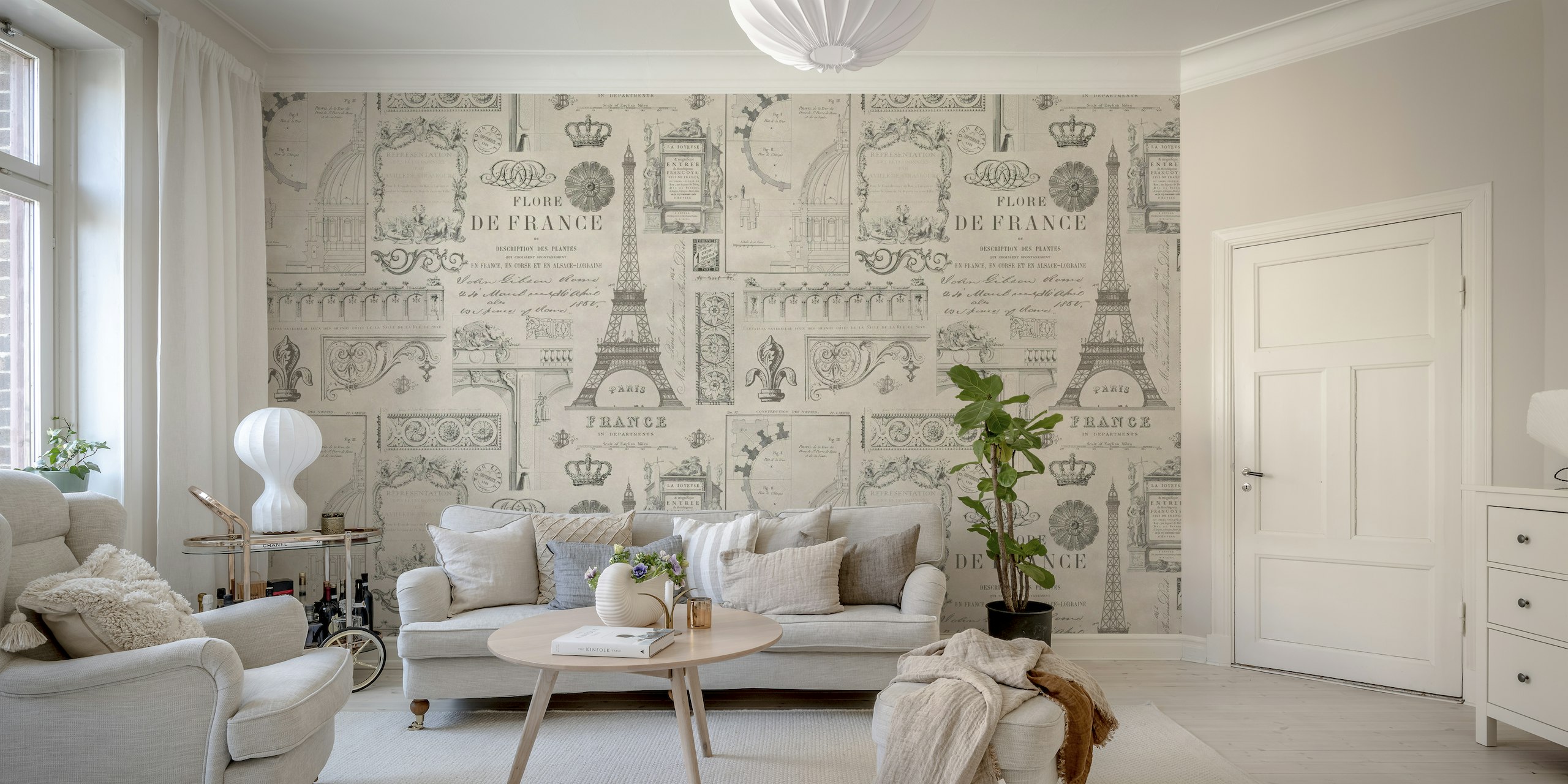 Vintage France Classic Architecture Collage wallpaper