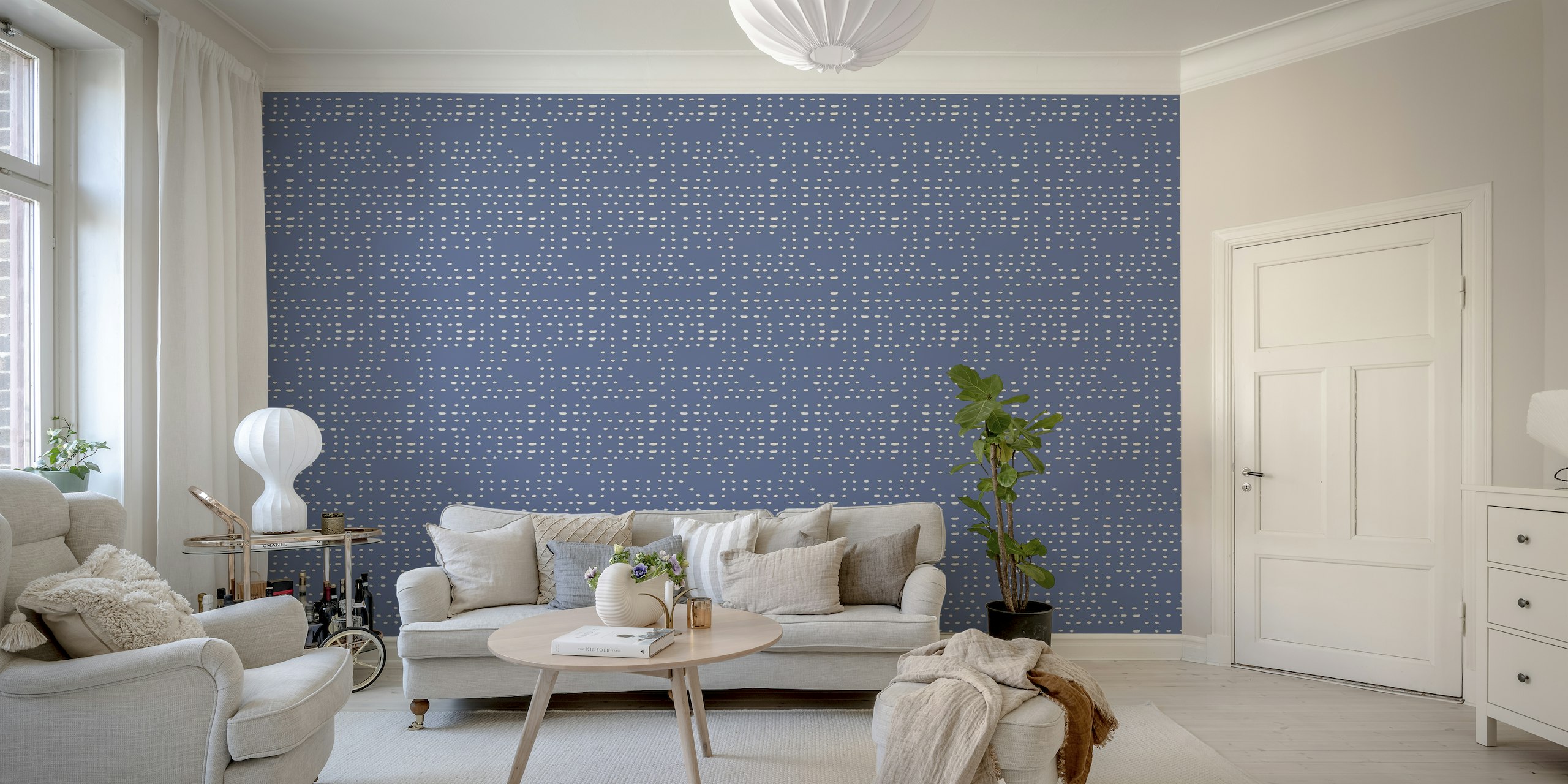 Dashes Dots Ocean Nautical Coastal Blue XL wallpaper