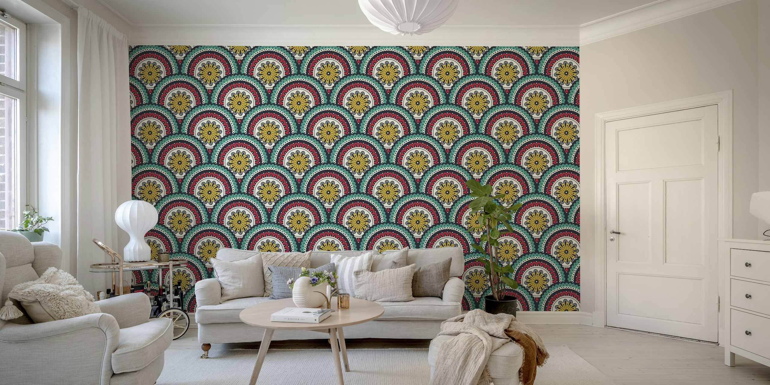 Colorful mandalas pattern / 3067 A tapet