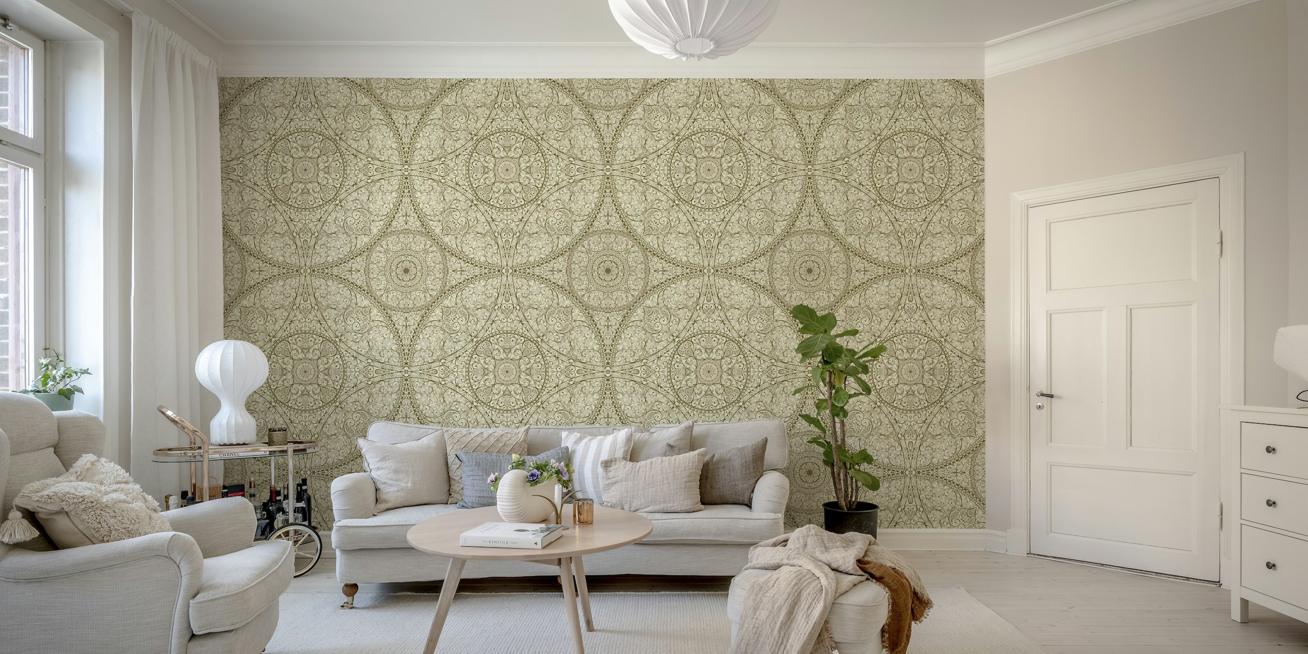 Luxurious golden mandala wallpaper