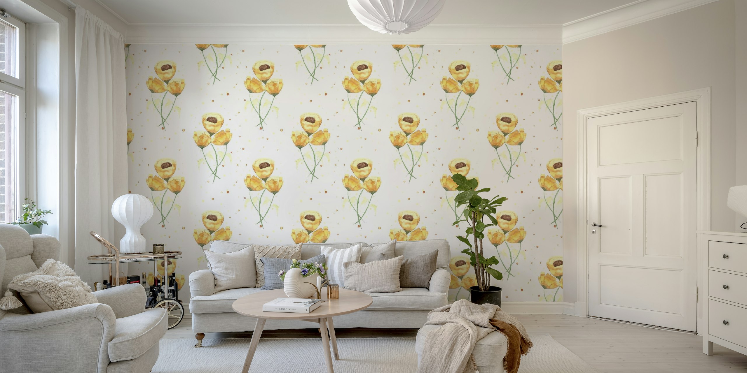 Garden of Yellow Flowers wallpaper