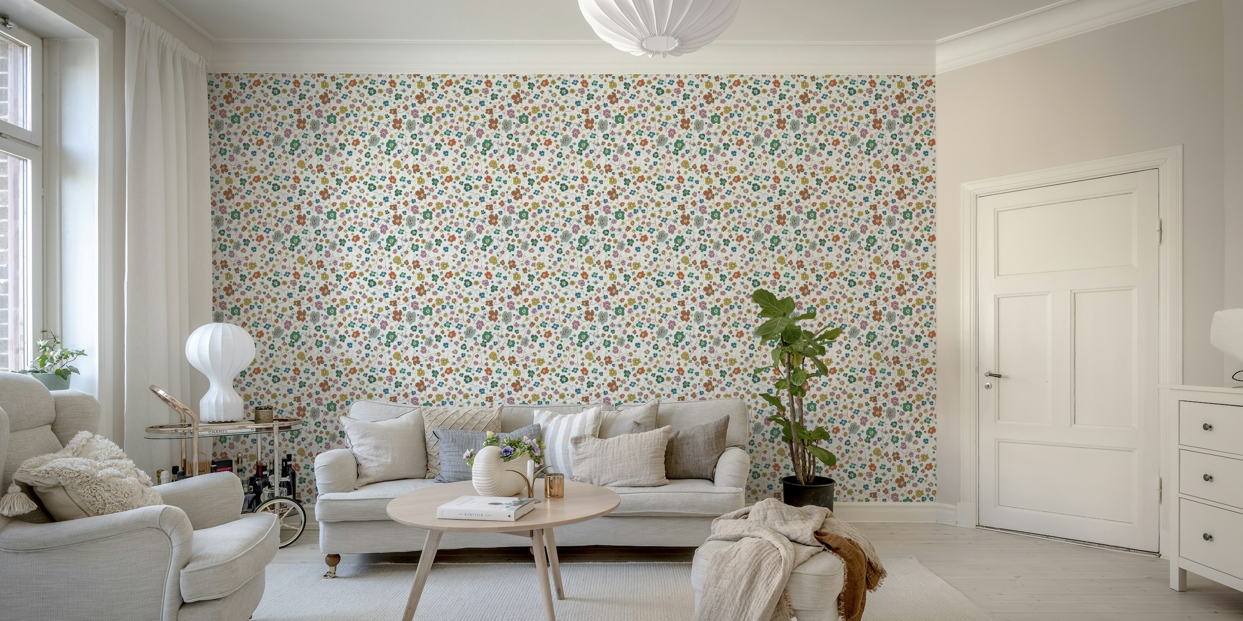 Little flowers pattern wallpaper