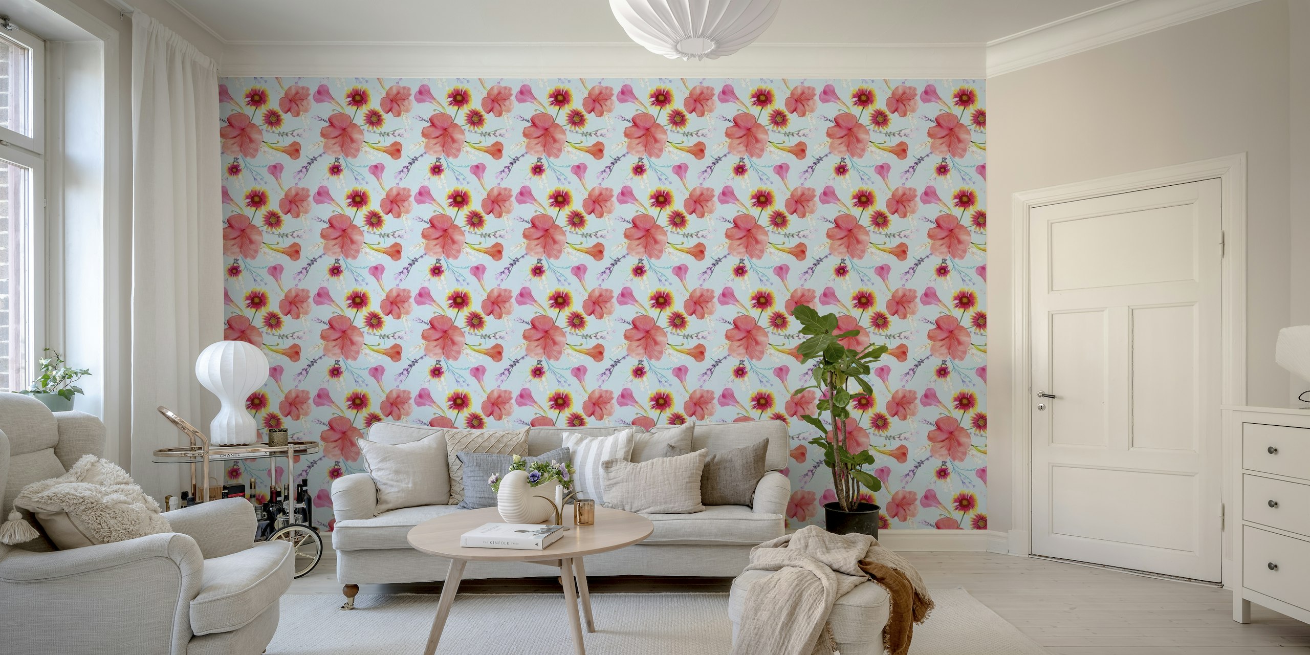 Pretty florals pattern wallpaper