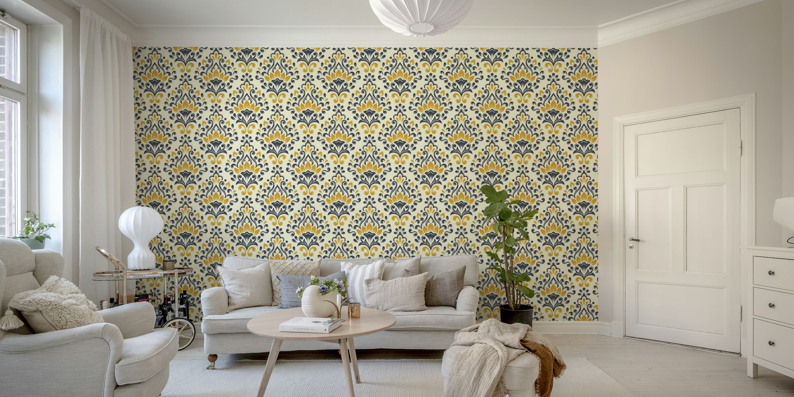 2026 - vintage damask florals wallpaper