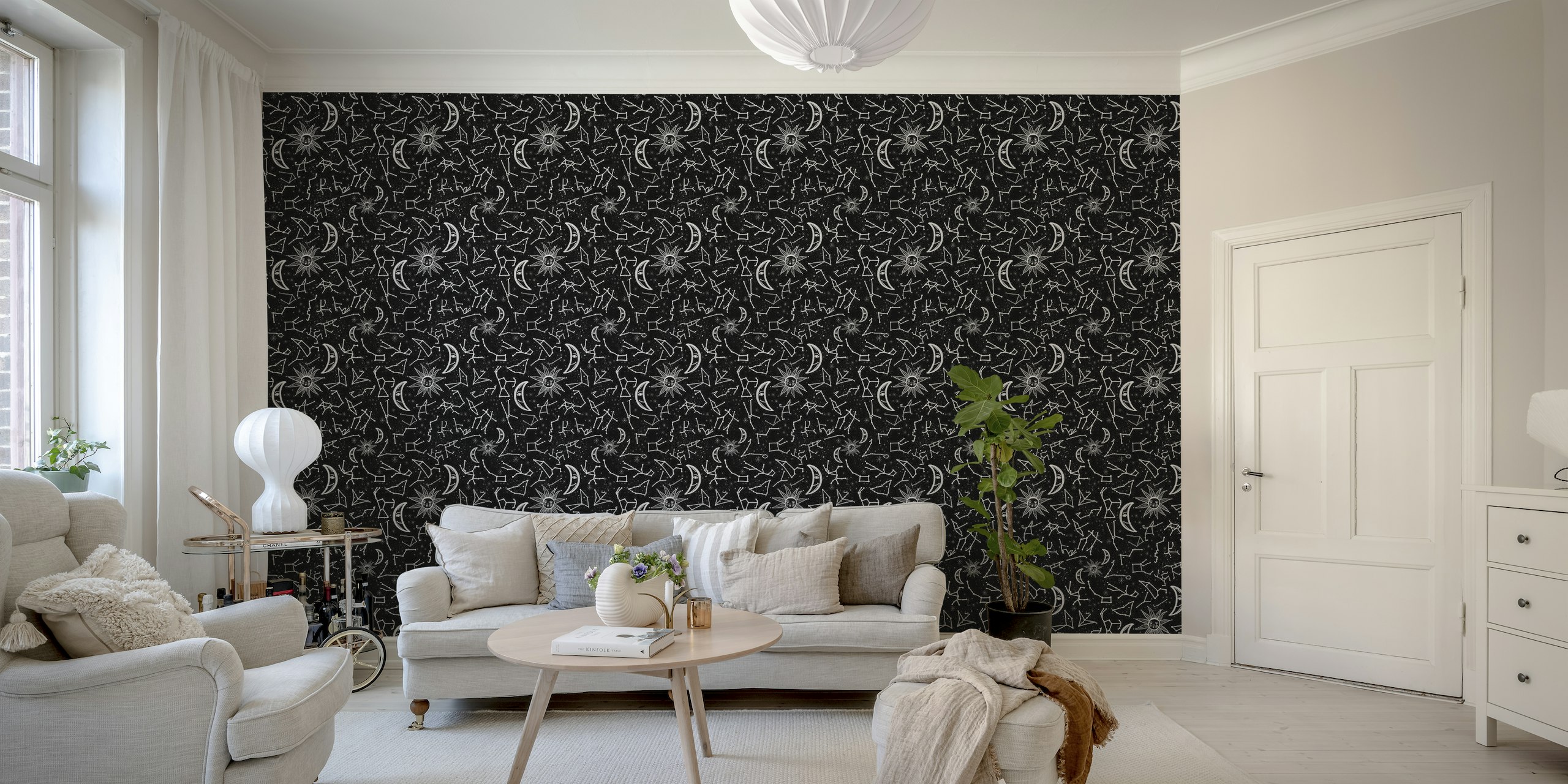 Celestial black wallpaper