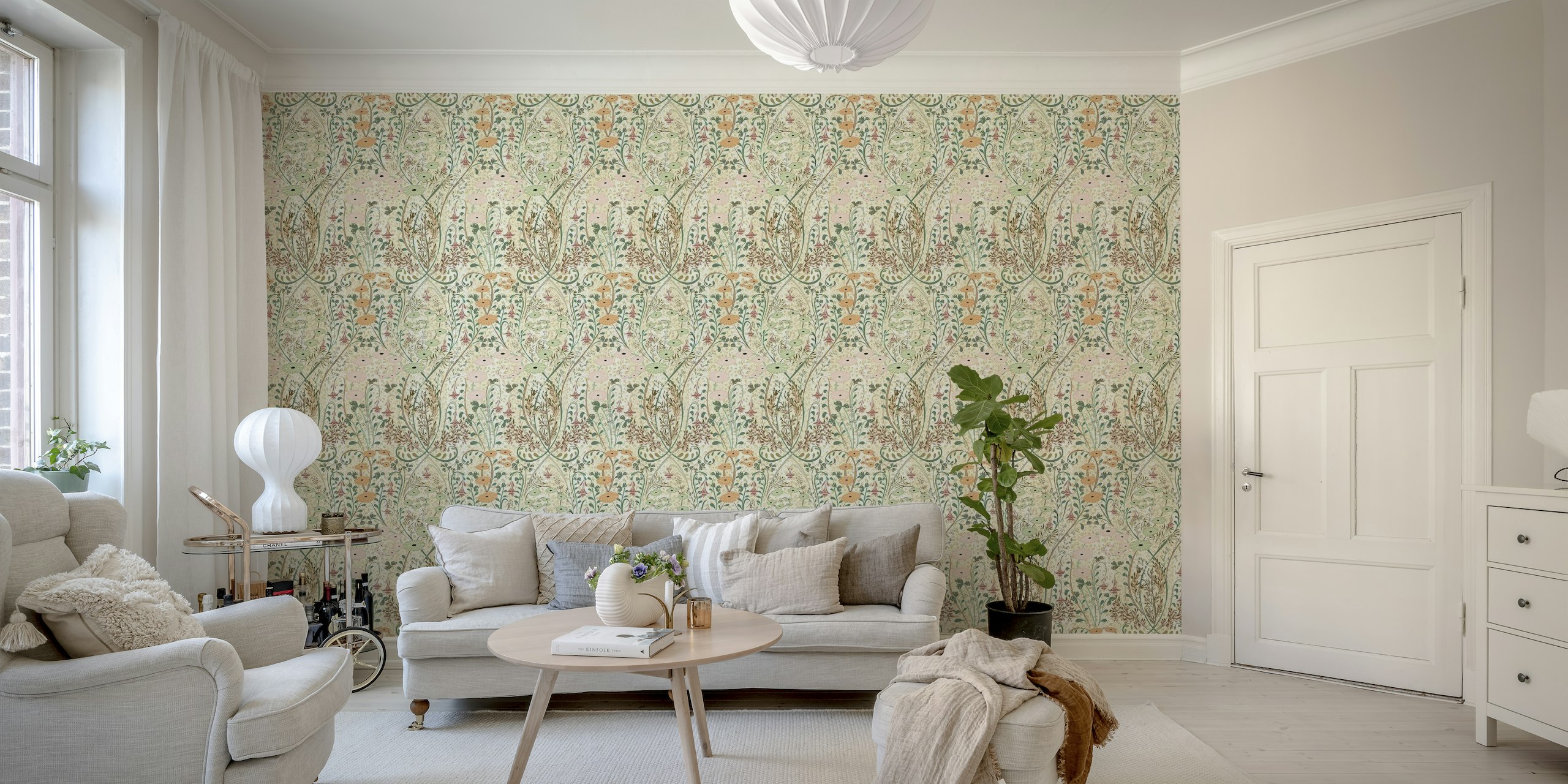 Meadow scent earthy hues wallpaper
