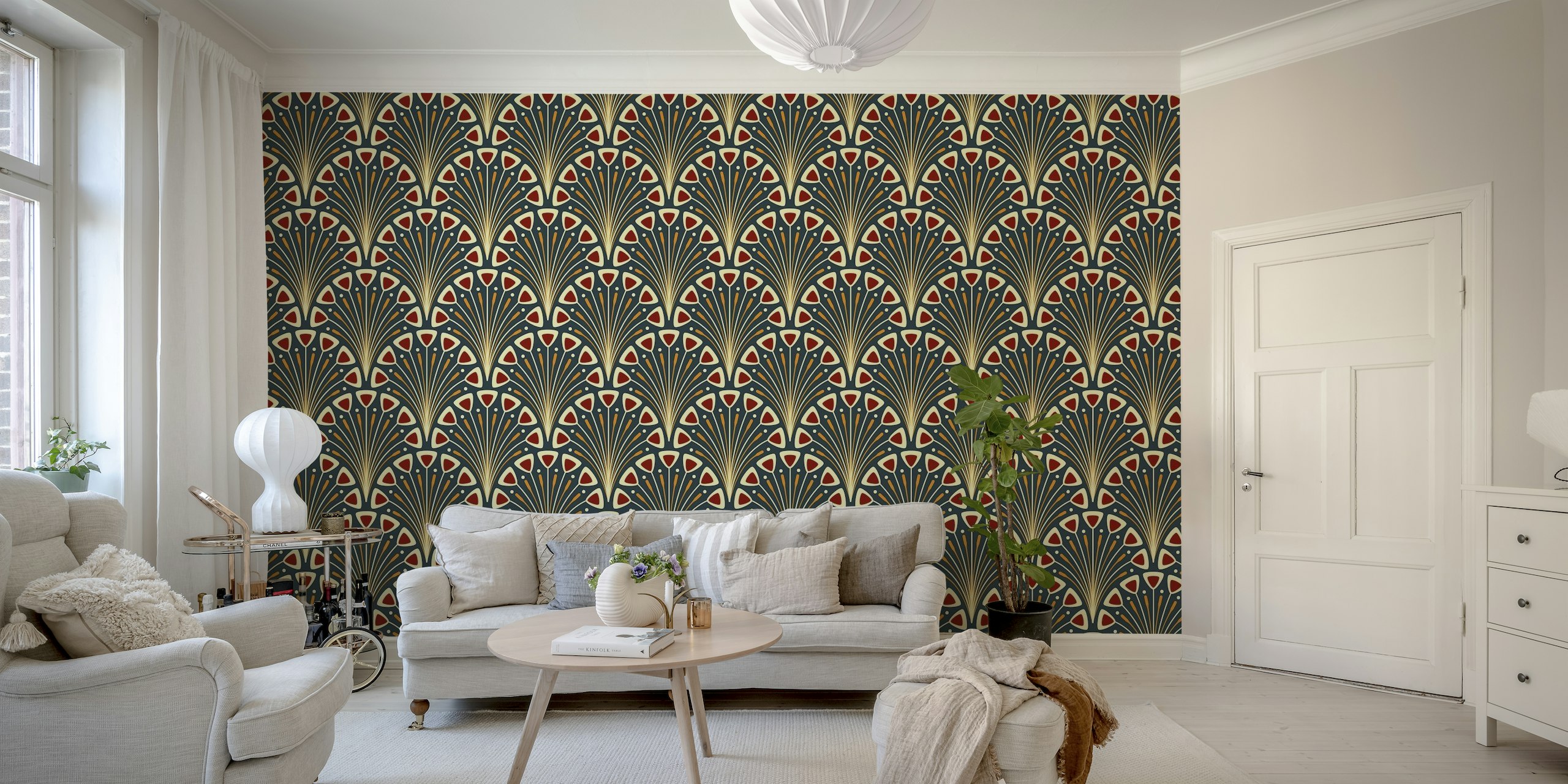 Art deco scallops (2073A) wallpaper