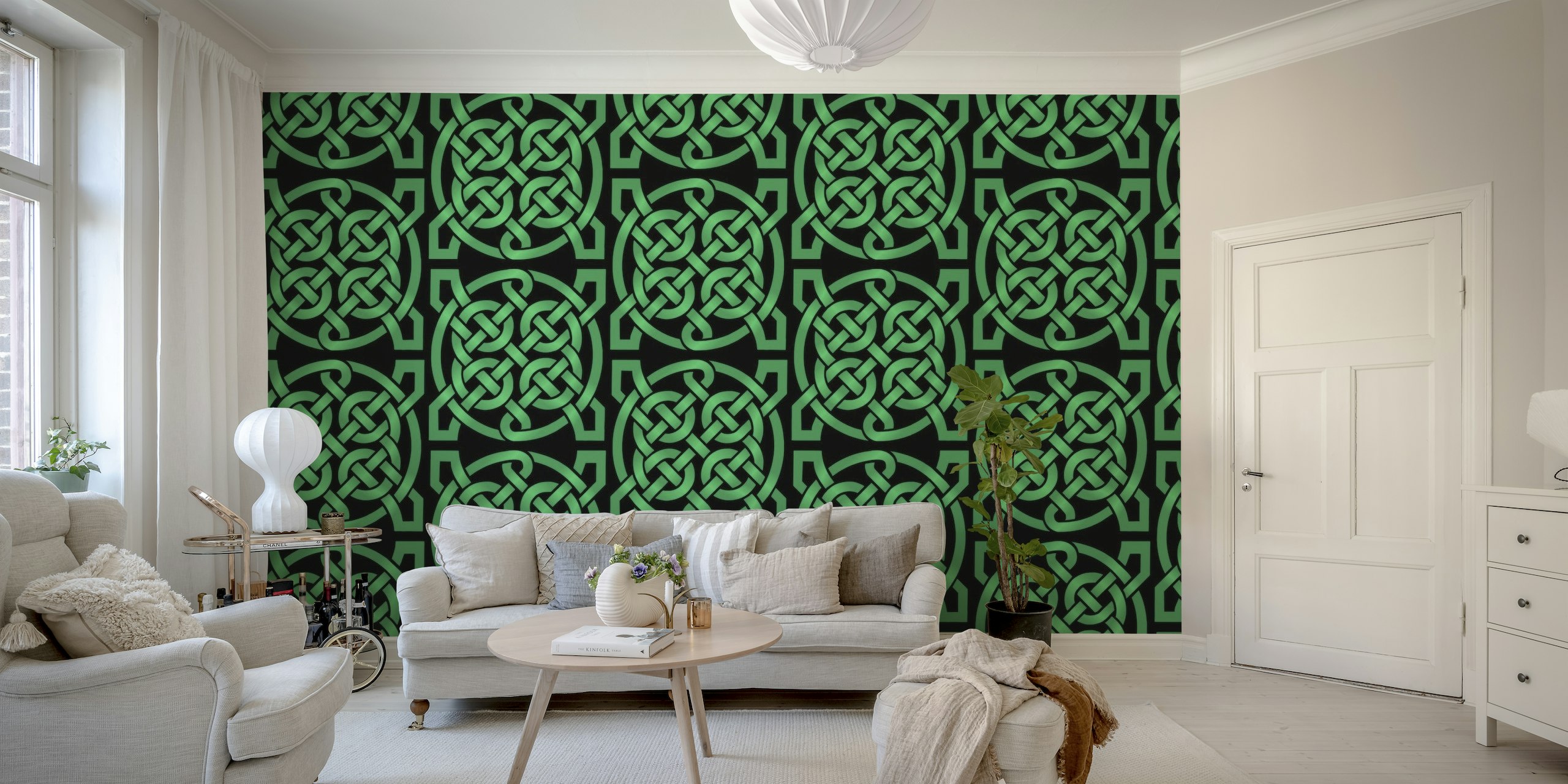 Black-Green Celtic Knot wallpaper