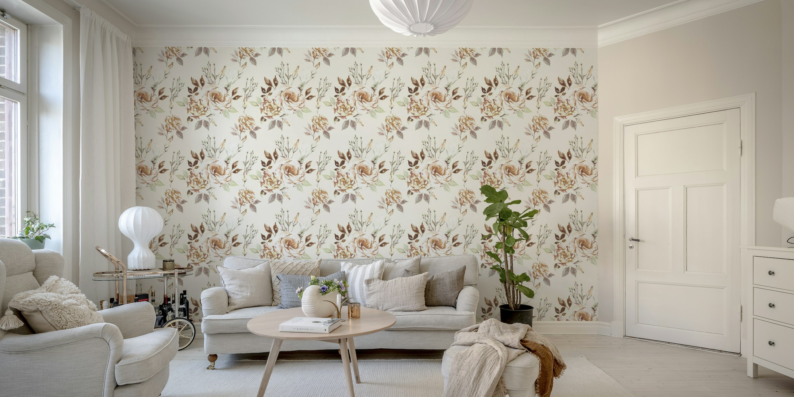 The Calm Watercolor Floral Lisianthus wallpaper