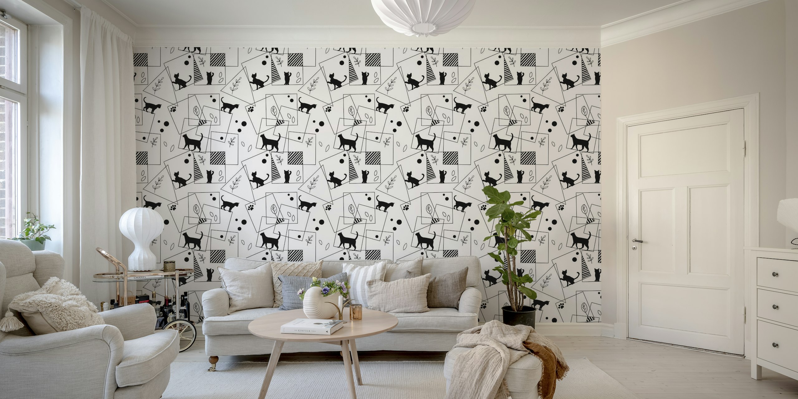 Monochrome Cats wallpaper