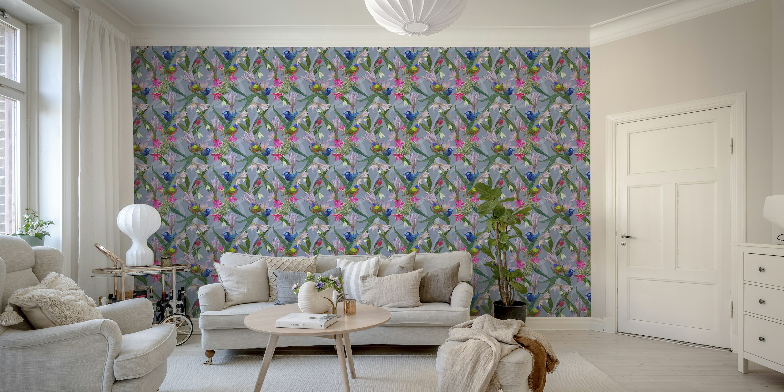 Lovely birds pattern wallpaper