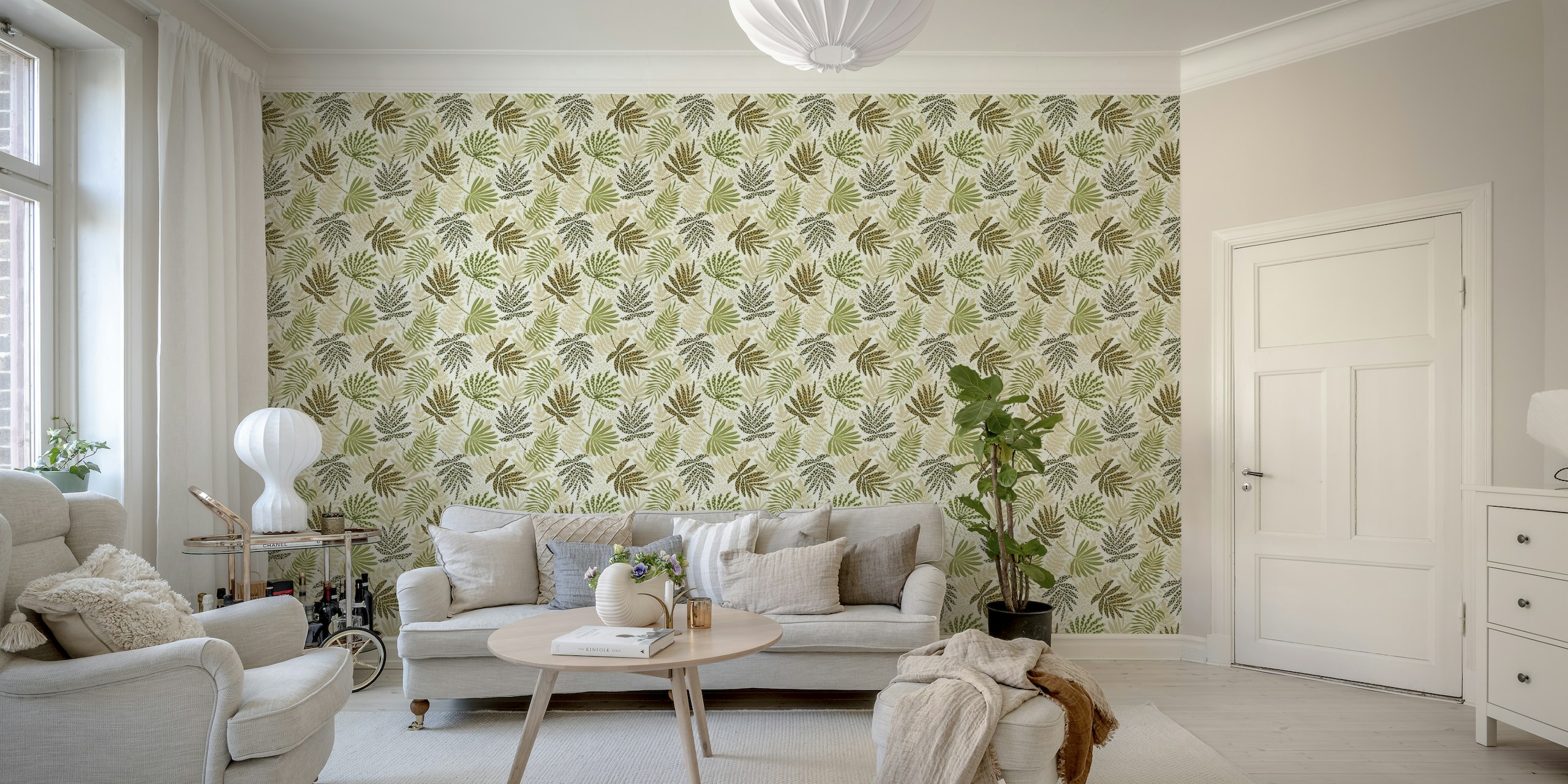 Animal printed palm leaves - smaller wallpaper