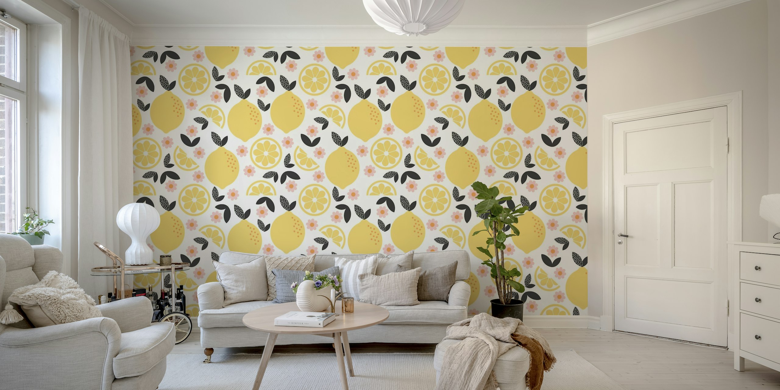 Lemons Pattern wallpaper