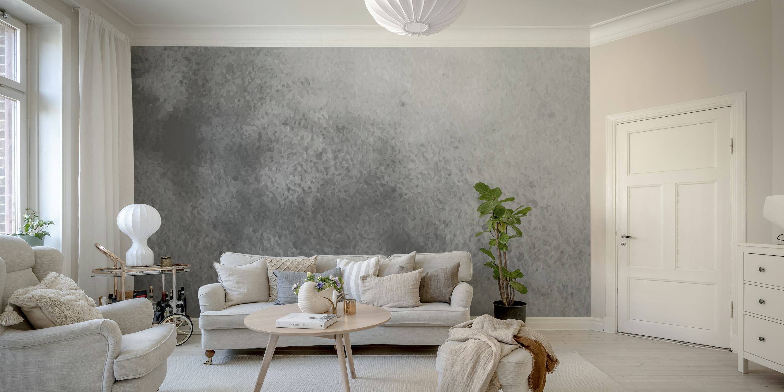 Gray Vibes Watercolor Texture papel de parede