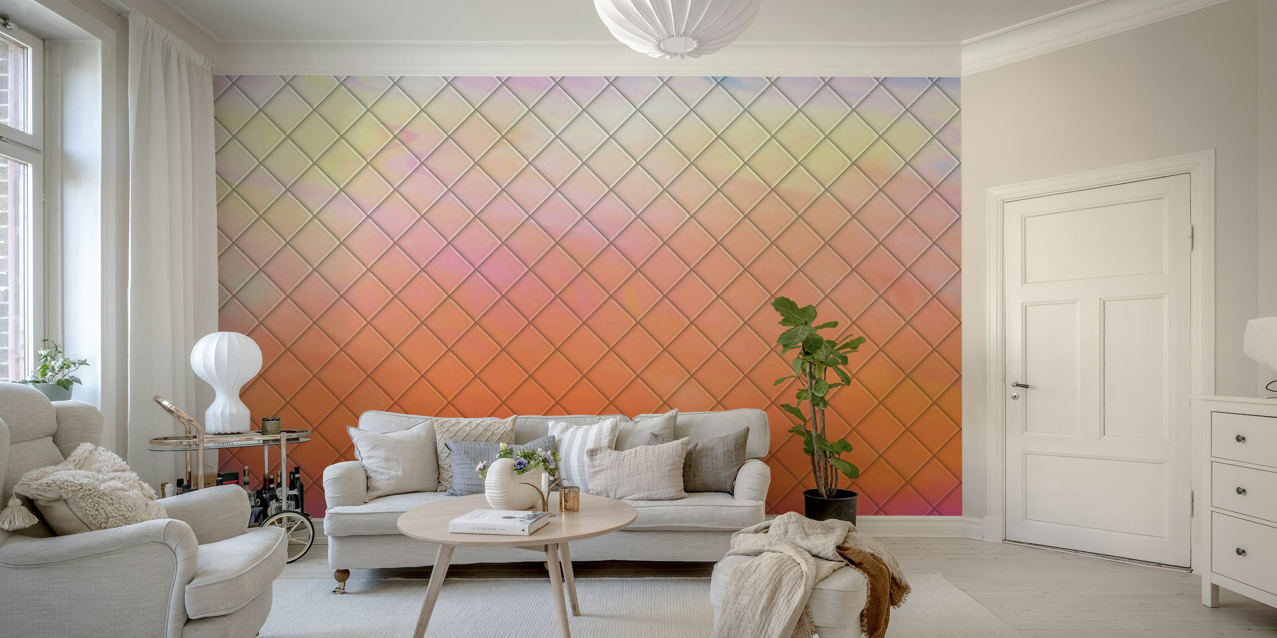 Tiles Warm Ombre wallpaper